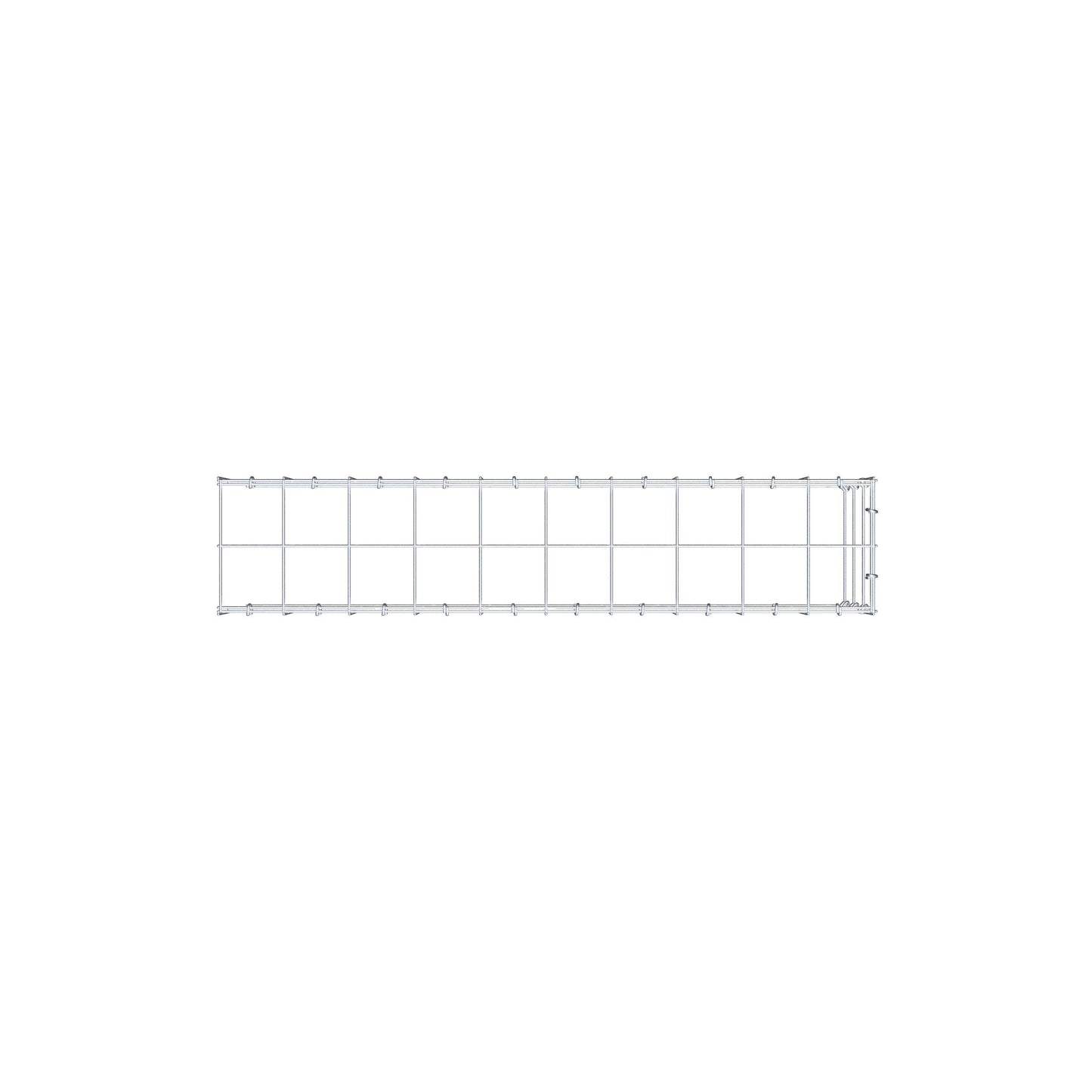 Gabbione aggiuntivo tipo 4 100 cm x 30 cm x 20 cm (L x H x P), maglia 10 cm x 10 cm, anello a C