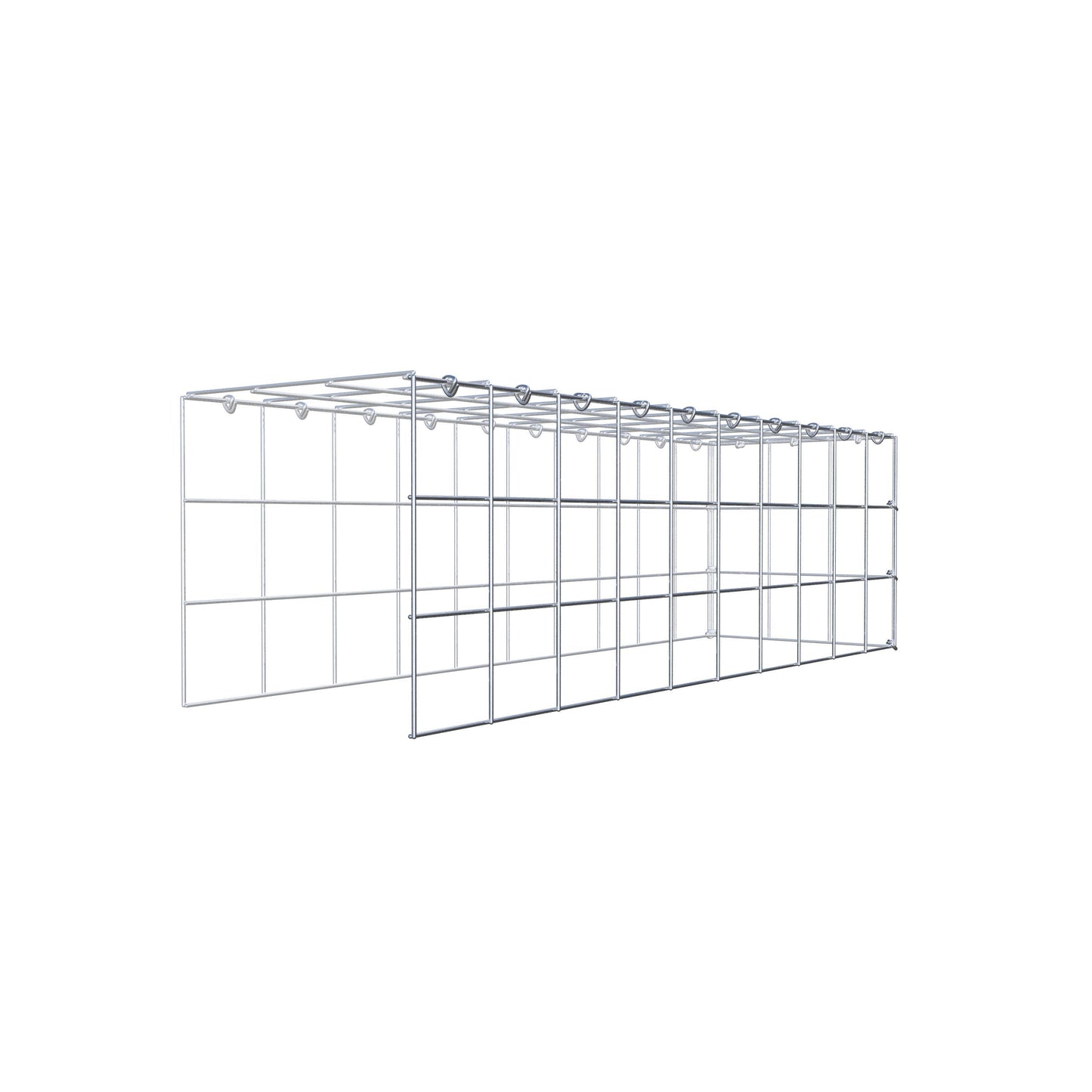 Gabião Tipo 4 100 cm x 30 cm x 30 cm (C x A x P), malhagem 10 cm x 10 cm, anel C