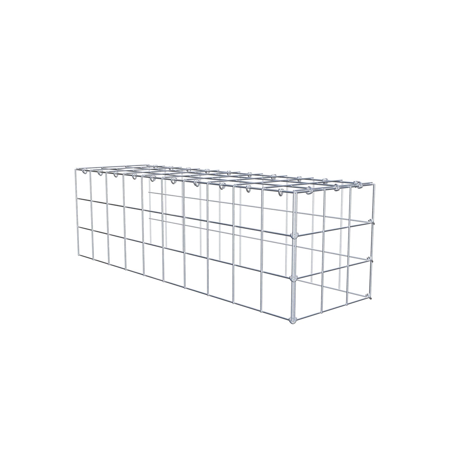 Gabião Tipo 4 100 cm x 30 cm x 30 cm (C x A x P), malhagem 10 cm x 10 cm, anel C