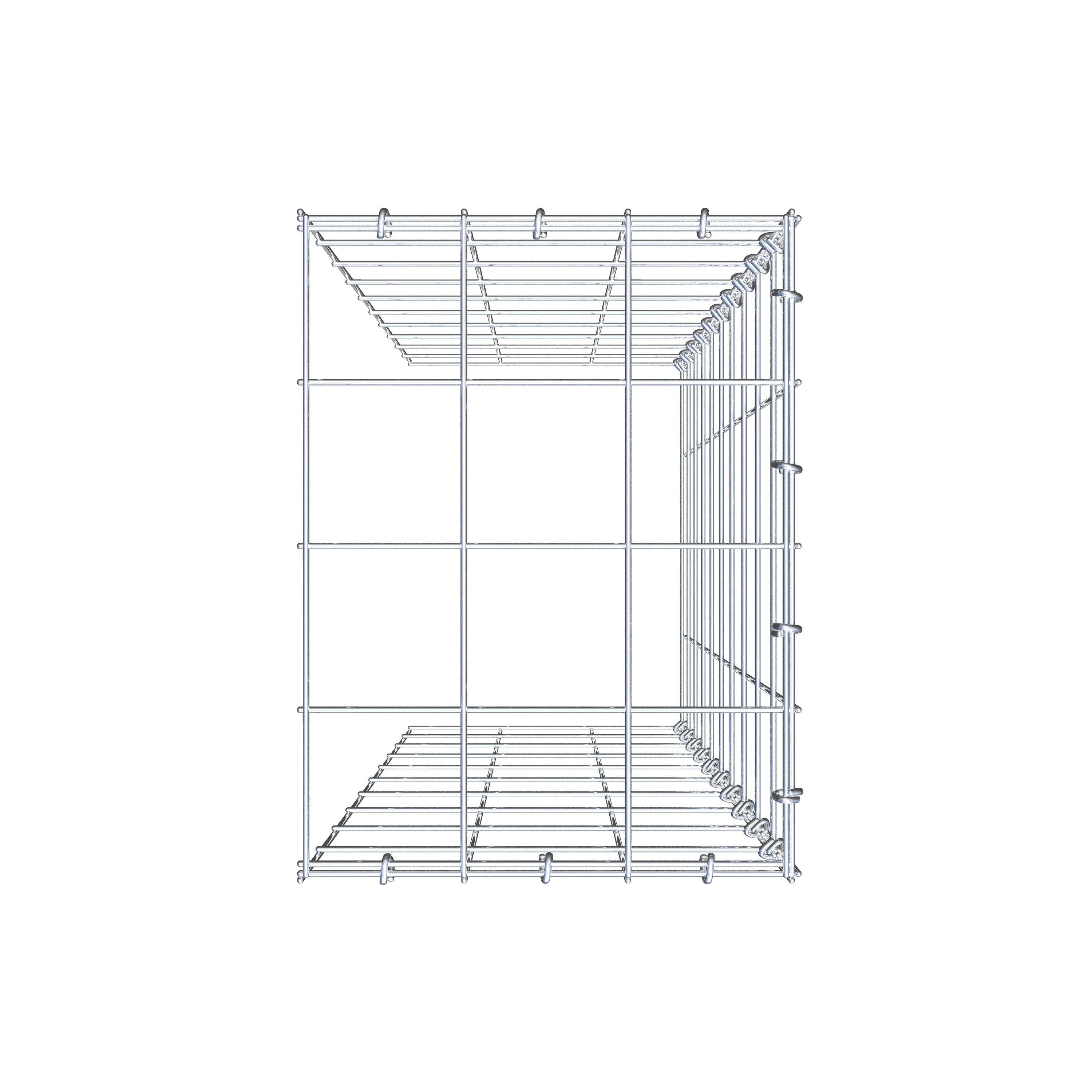 Gabião Tipo 4 100 cm x 30 cm x 40 cm (C x A x P), malhagem 10 cm x 10 cm, anel C