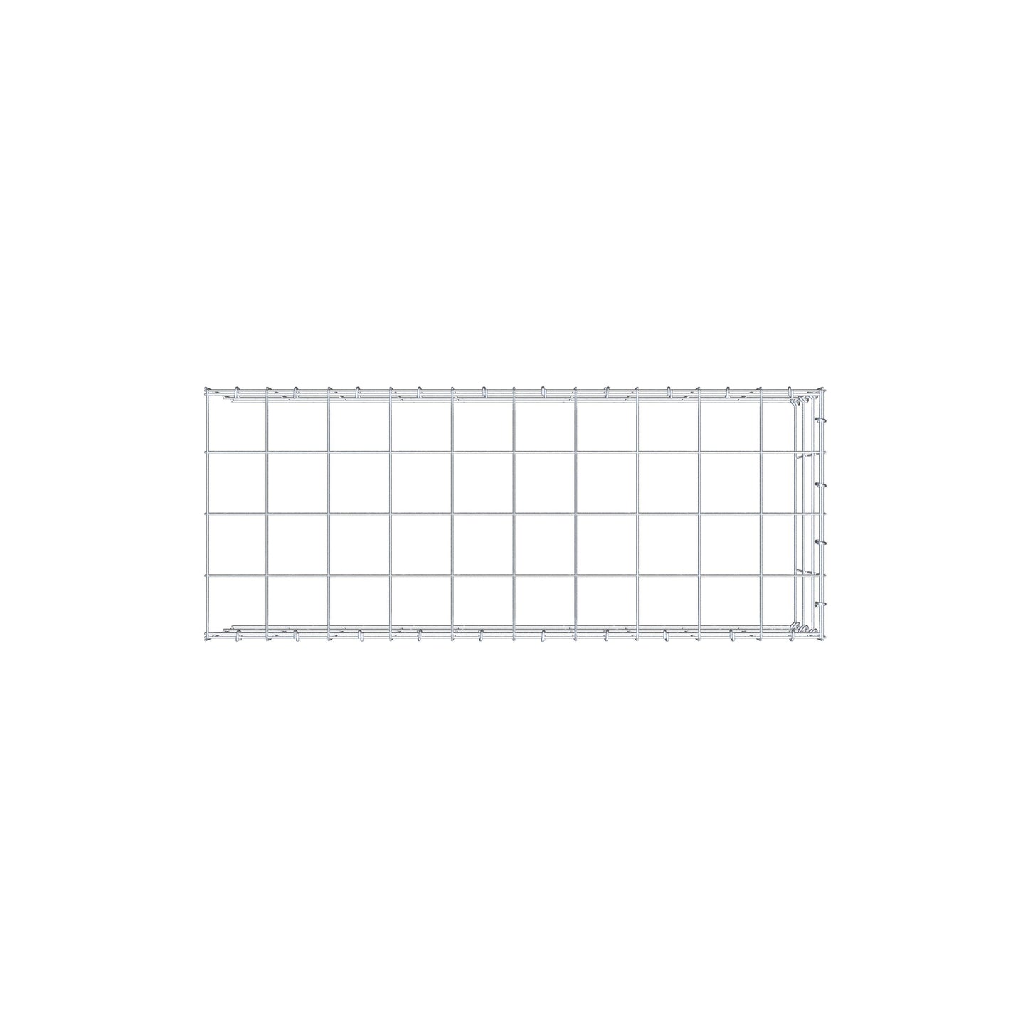 Anbaugabione Typ 4 100 cm x 30 cm x 40 cm (L x H x T), Maschenweite 10 cm x 10 cm, C-Ring