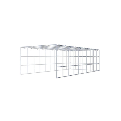 Type 4 oplegkorf 100 cm x 30 cm x 50 cm (L x H x D), maaswijdte 10 cm x 10 cm, C-ring