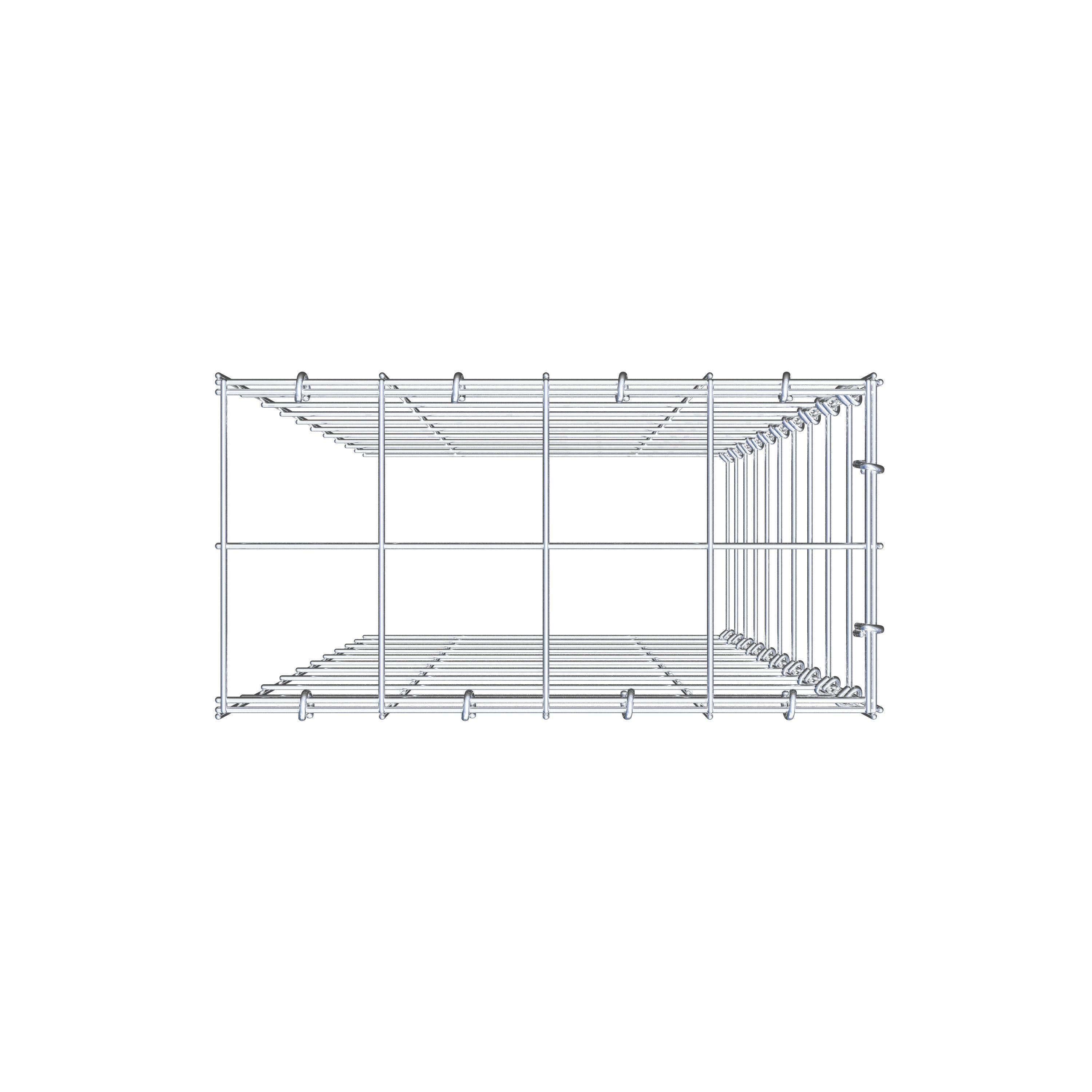 Anbaugabione Typ 4 100 cm x 40 cm x 20 cm (L x H x T), Maschenweite 10 cm x 10 cm, C-Ring