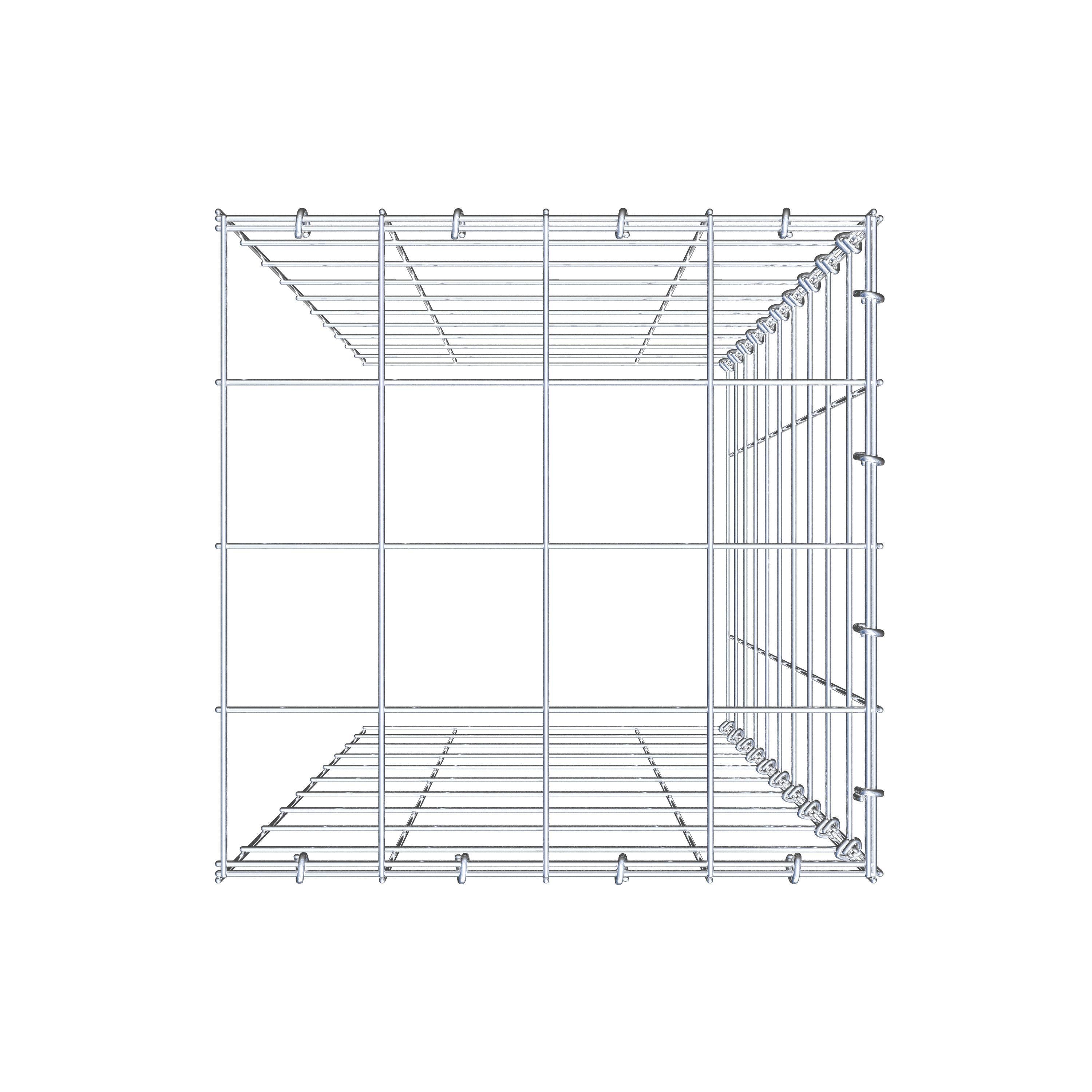 Anbaugabione Typ 4 100 cm x 40 cm x 40 cm (L x H x T), Maschenweite 10 cm x 10 cm, C-Ring