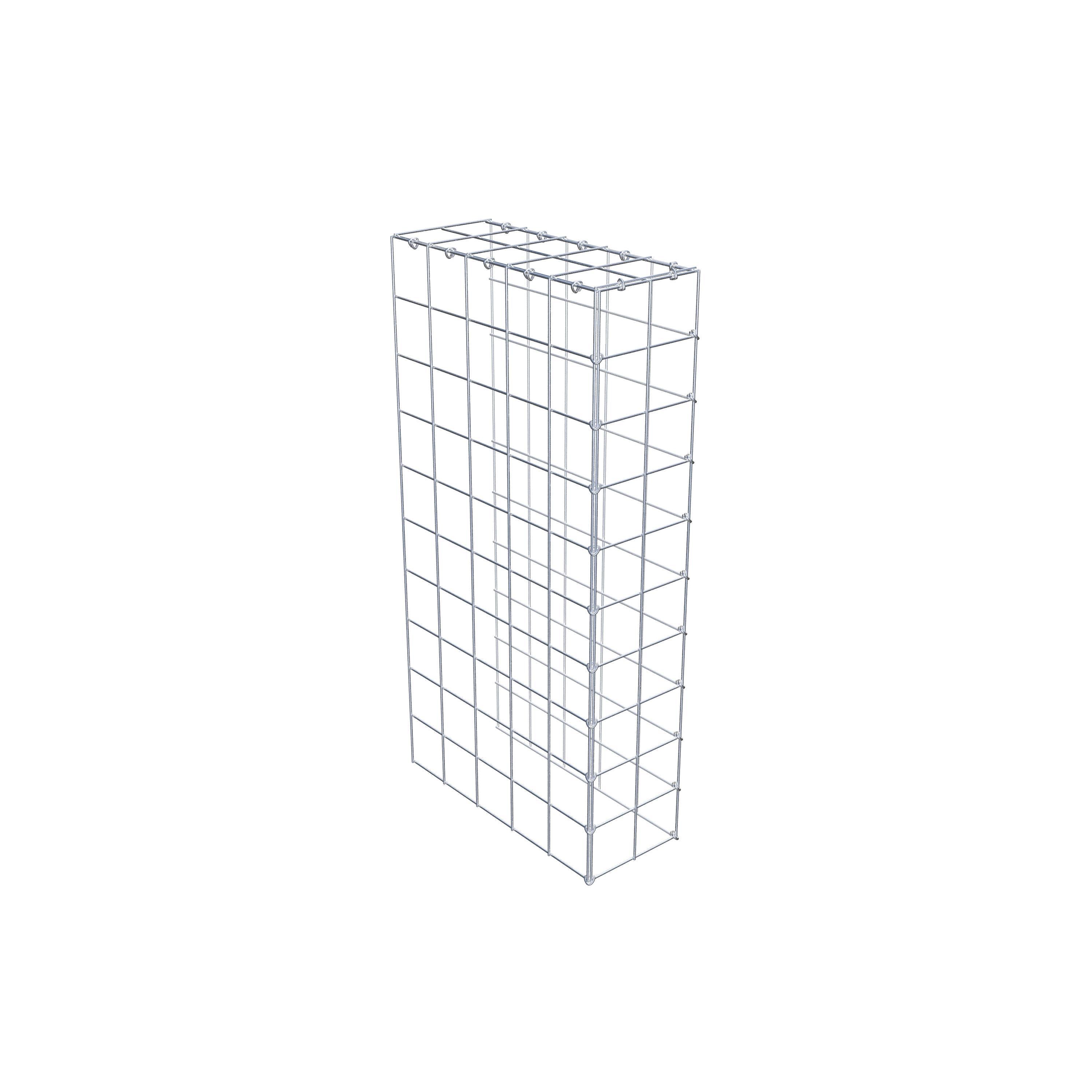 Mounted gabion type 4 100 cm x 50 cm x 20 cm (L x H x D), mesh size 10 cm x 10 cm, C-ring