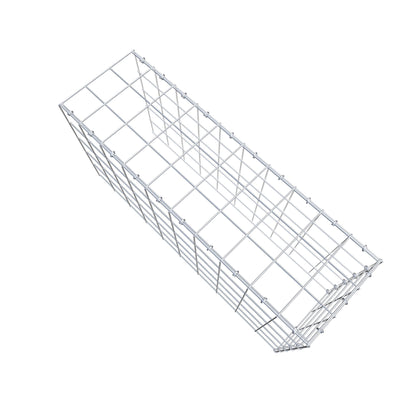 Typ 4 påbyggnadsgabion 100 cm x 50 cm x 30 cm (L x H x D), maskstorlek 10 cm x 10 cm, C-ring
