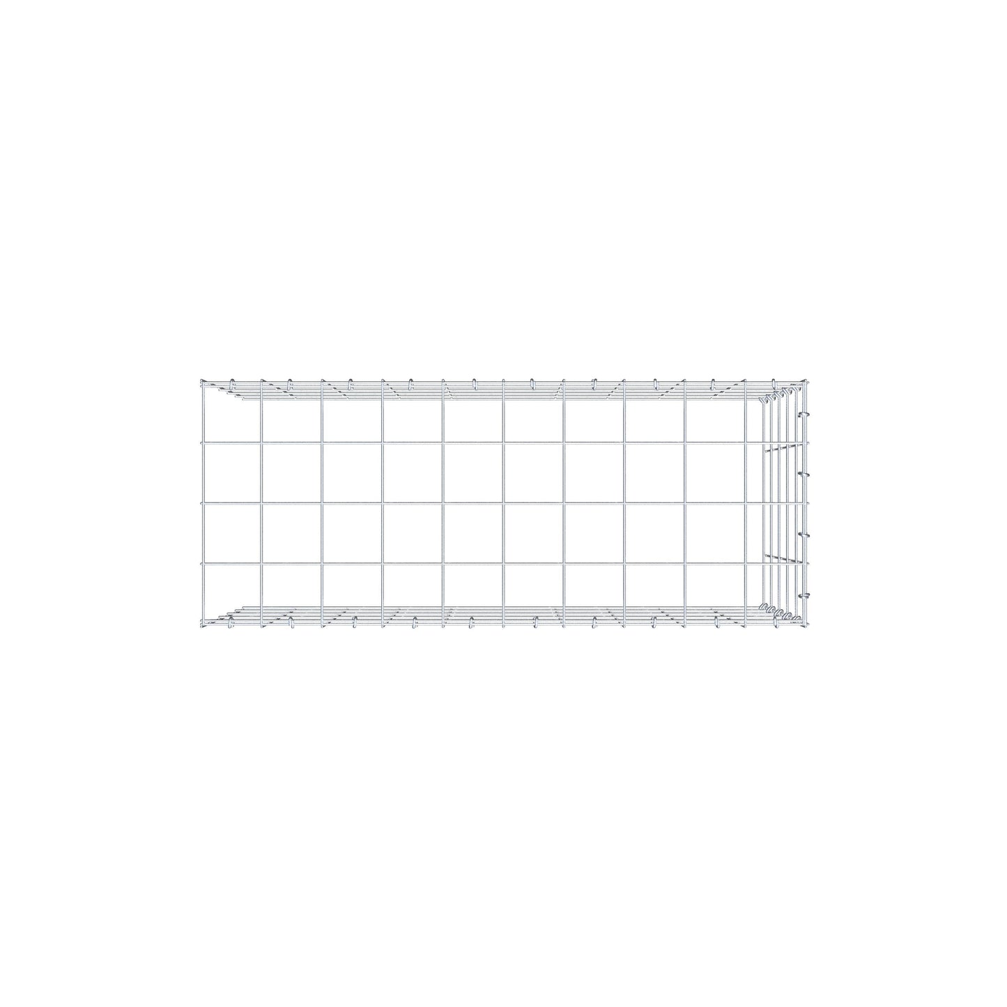 Anbaugabione Typ 4 100 cm x 50 cm x 40 cm (L x H x T), Maschenweite 10 cm x 10 cm, C-Ring