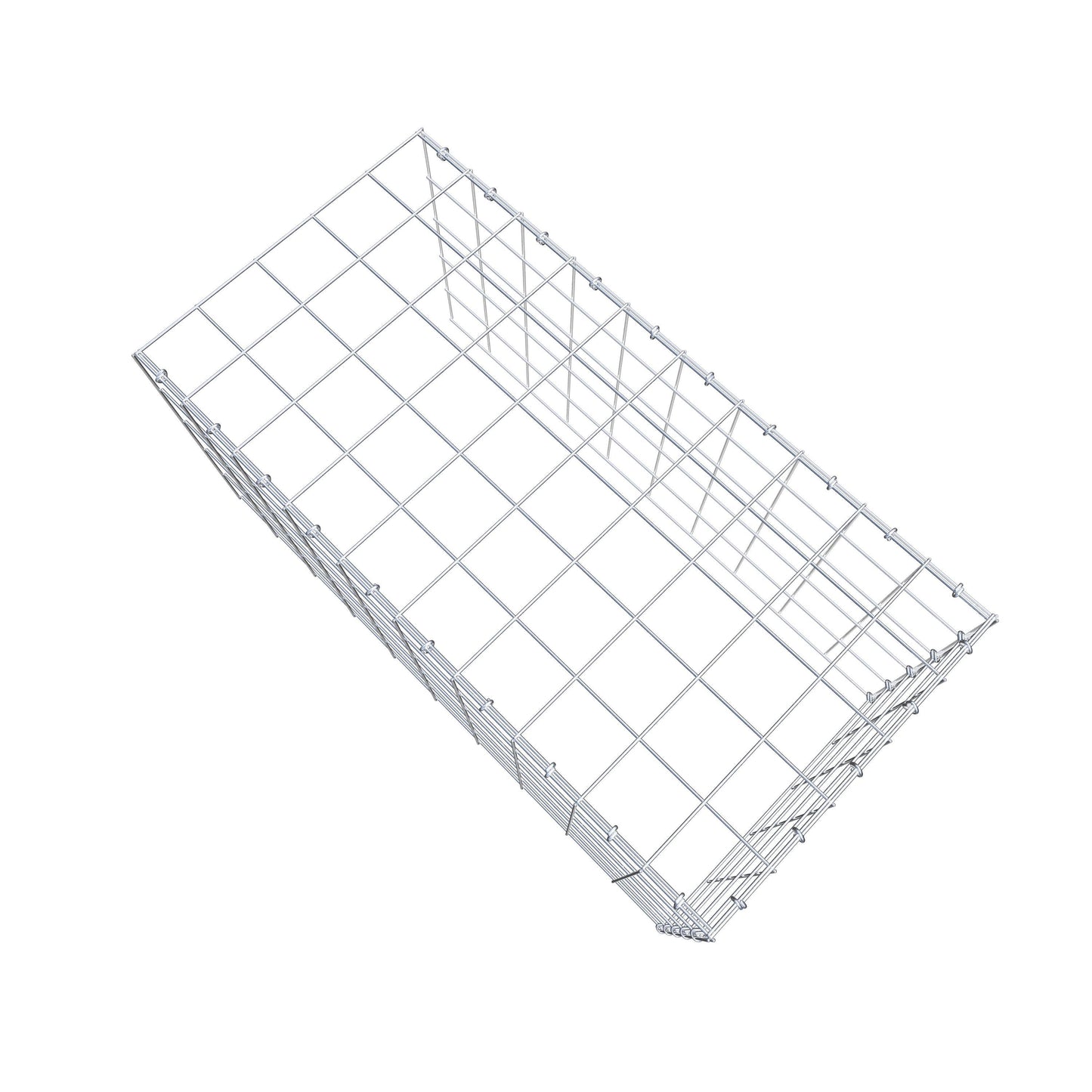 Mounted gabion type 4 100 cm x 50 cm x 50 cm (L x H x D), mesh size 10 cm x 10 cm, C-ring