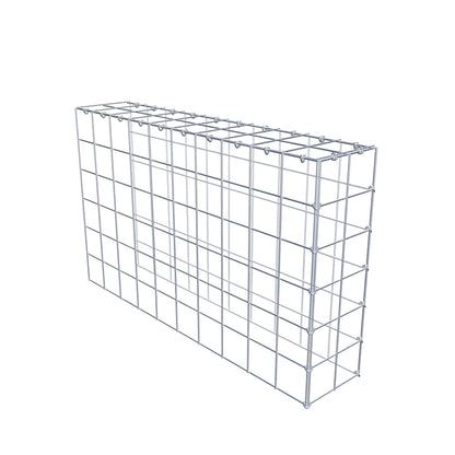 Mounted gabion type 4 100 cm x 60 cm x 20 cm (L x H x D), mesh size 10 cm x 10 cm, C-ring
