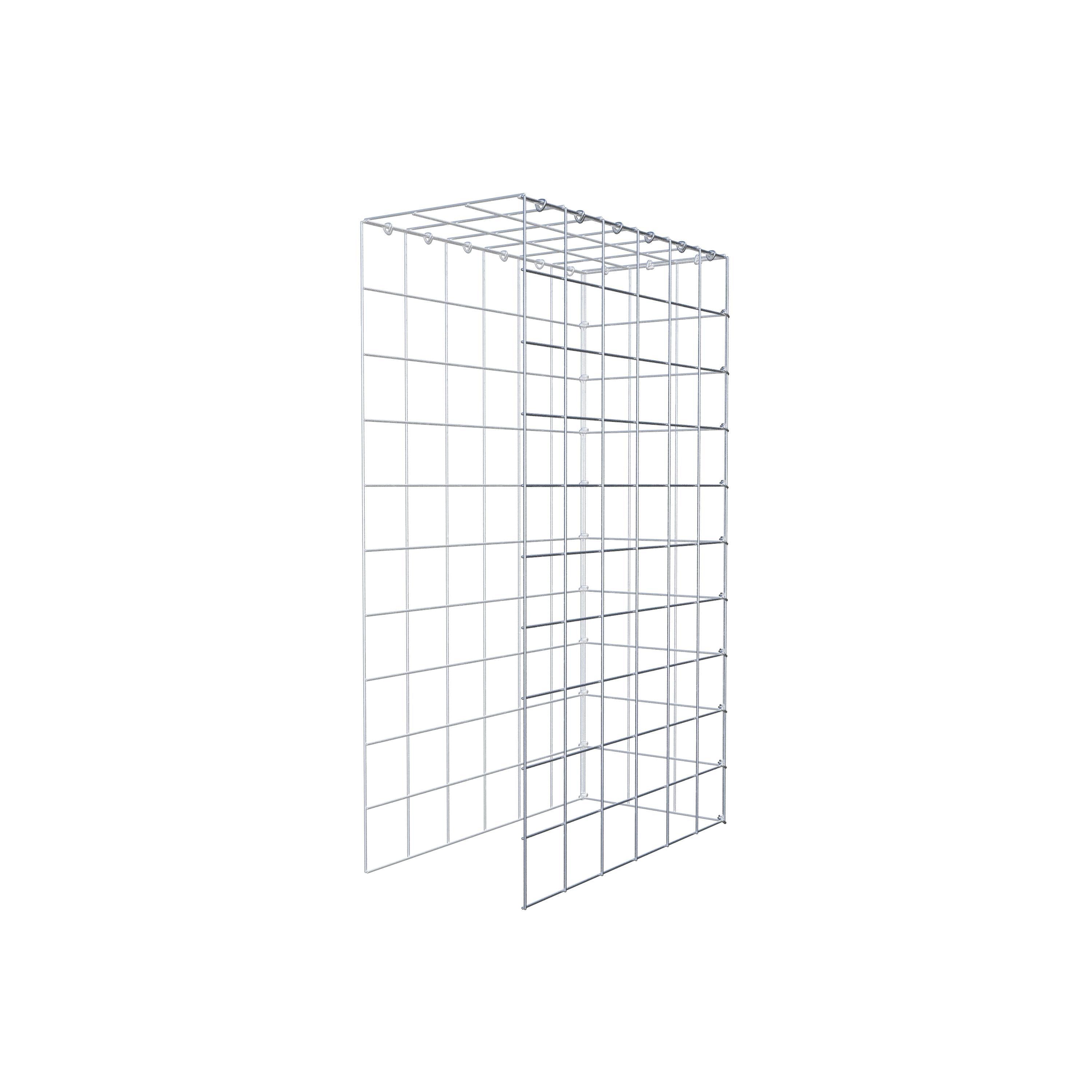 Mounted gabion type 4 100 cm x 60 cm x 30 cm (L x H x D), mesh size 10 cm x 10 cm, C-ring