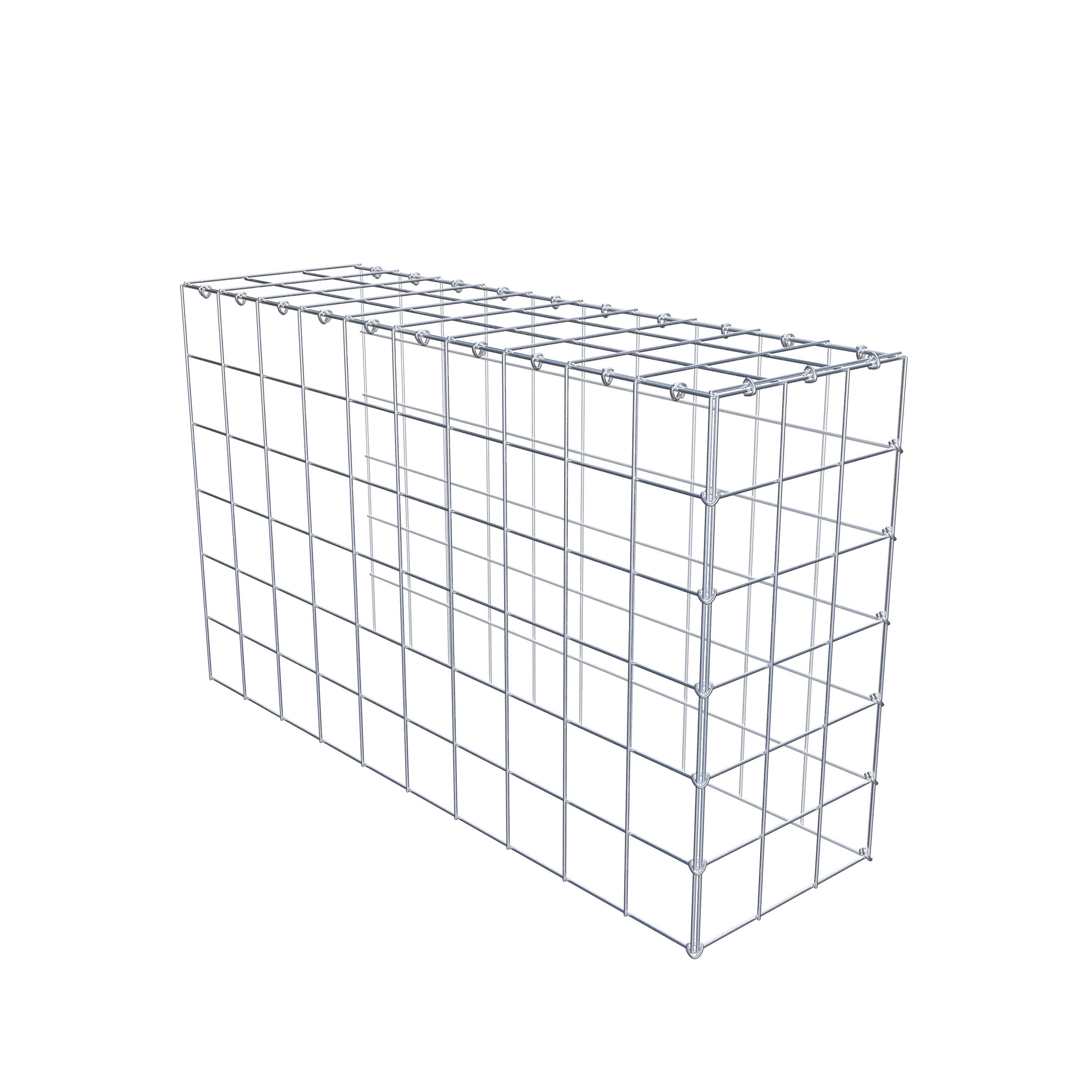 Mounted gabion type 4 100 cm x 60 cm x 30 cm (L x H x D), mesh size 10 cm x 10 cm, C-ring