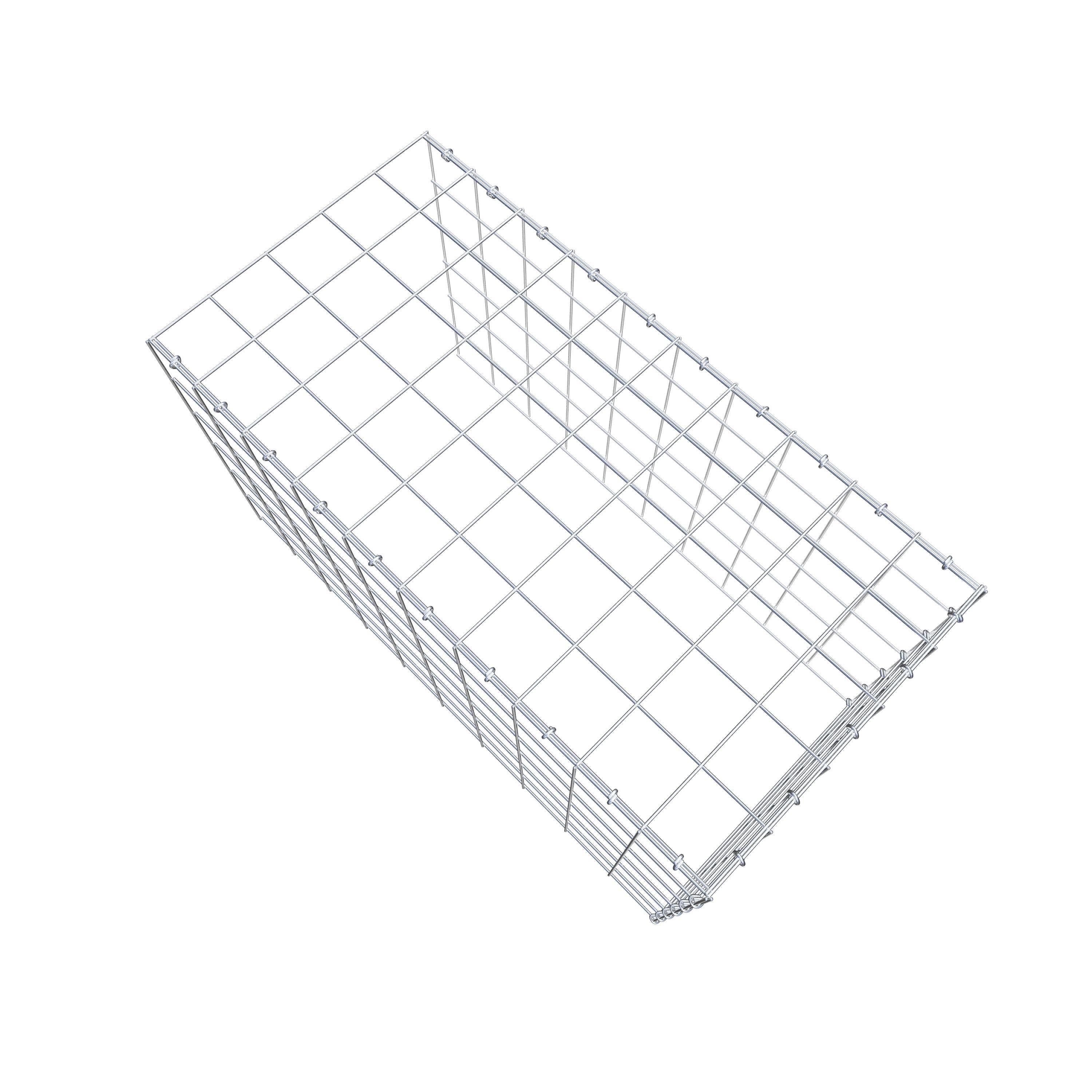 Mounted gabion type 4 100 cm x 60 cm x 50 cm (L x H x D), mesh size 10 cm x 10 cm, C-ring