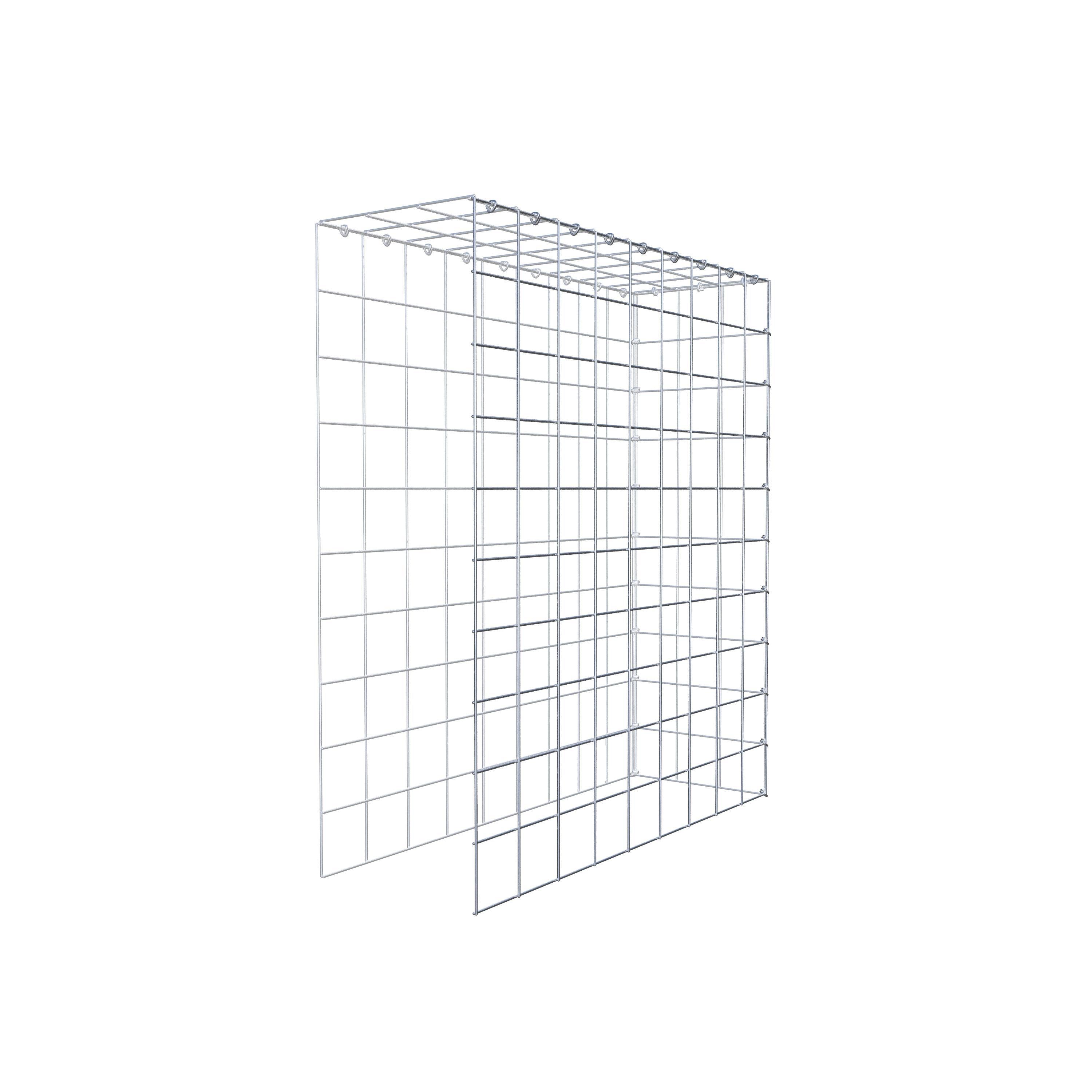 Mounted gabion type 4 100 cm x 90 cm x 30 cm (L x H x D), mesh size 10 cm x 10 cm, C-ring