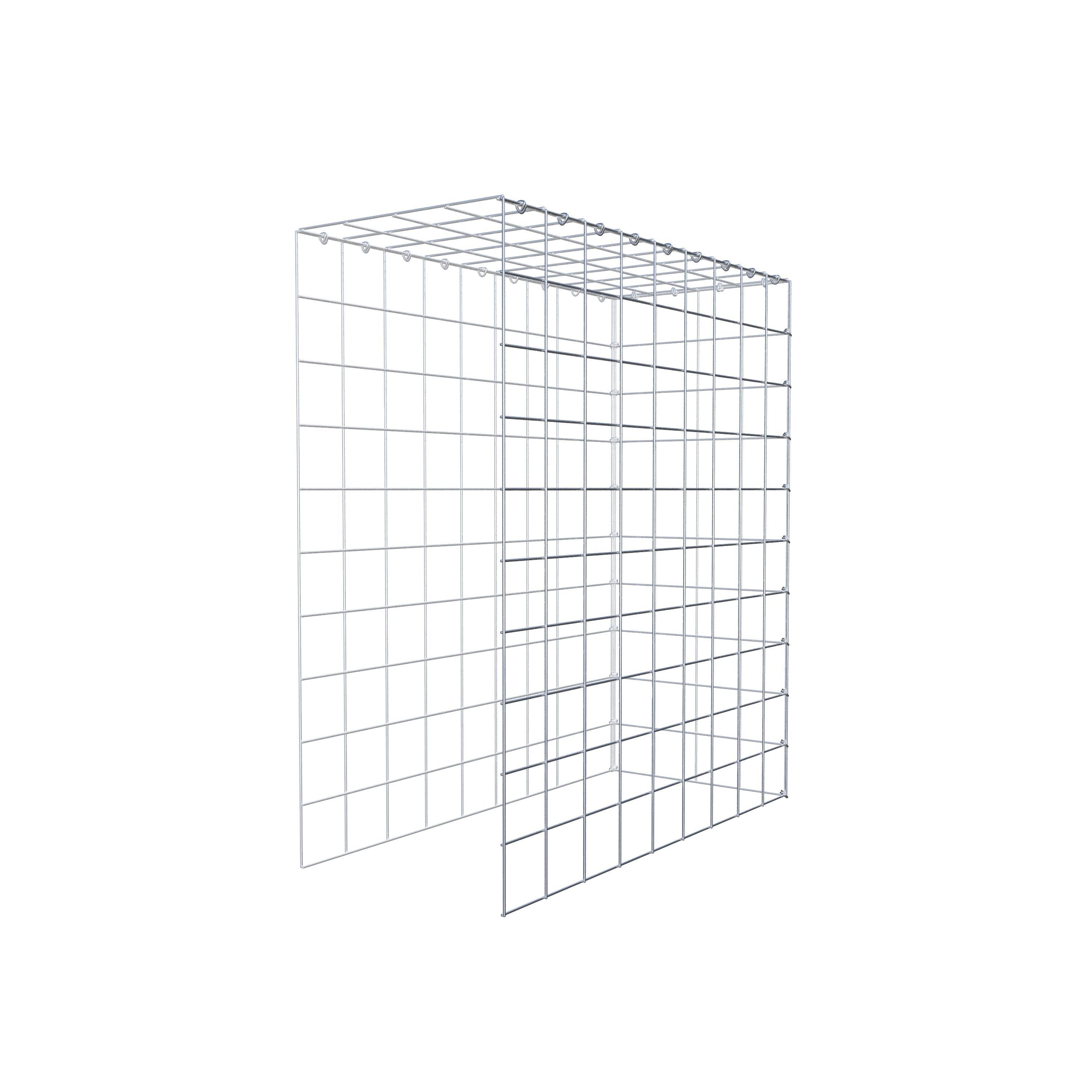 Mounted gabion type 4 100 cm x 90 cm x 40 cm (L x H x D), mesh size 10 cm x 10 cm, C-ring