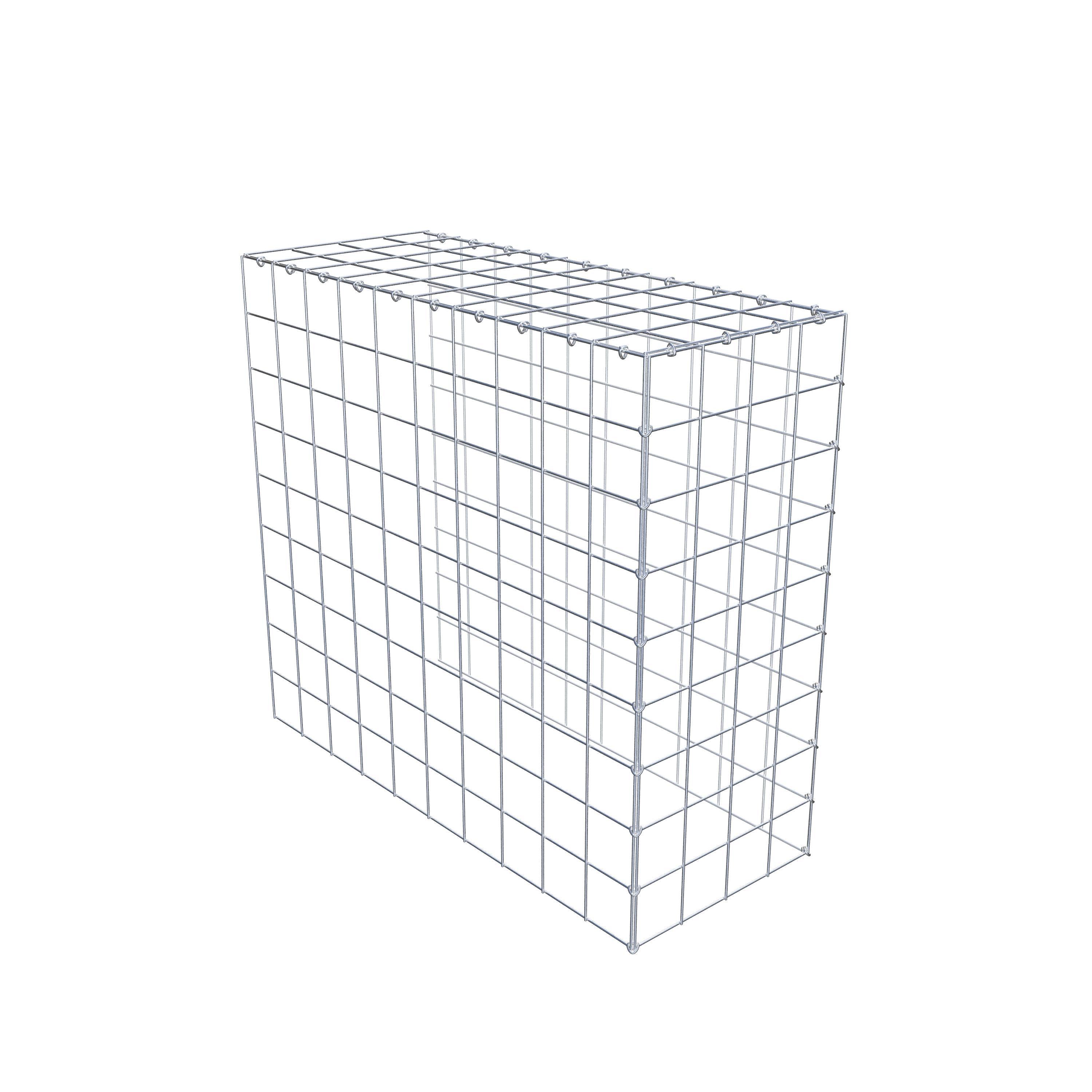 Mounted gabion type 4 100 cm x 90 cm x 40 cm (L x H x D), mesh size 10 cm x 10 cm, C-ring