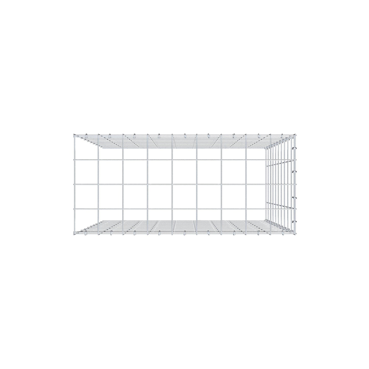 Gavión adicional tipo 4 100 cm x 90 cm x 40 cm (L x A x P), malla 10 cm x 10 cm, anillo en C