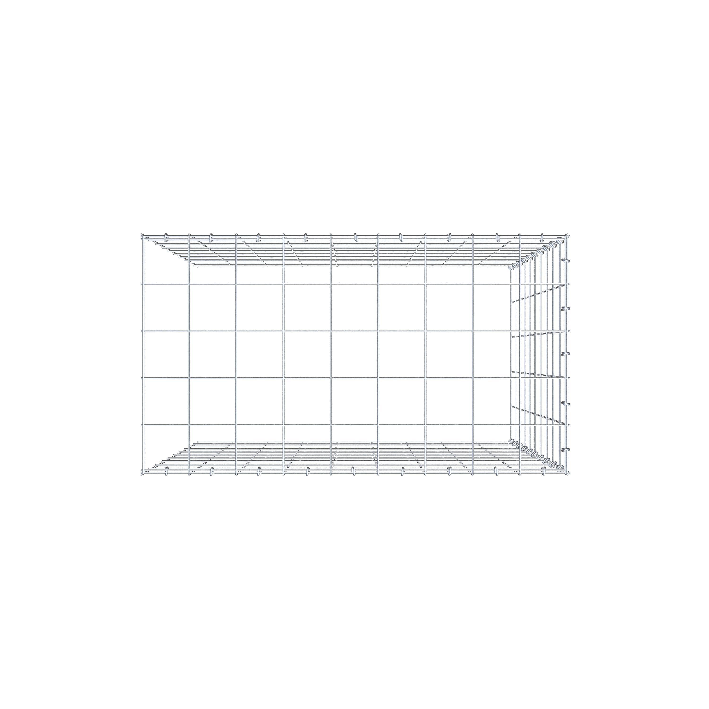 Anbaugabione Typ 4 100 cm x 90 cm x 50 cm (L x H x T), Maschenweite 10 cm x 10 cm, C-Ring