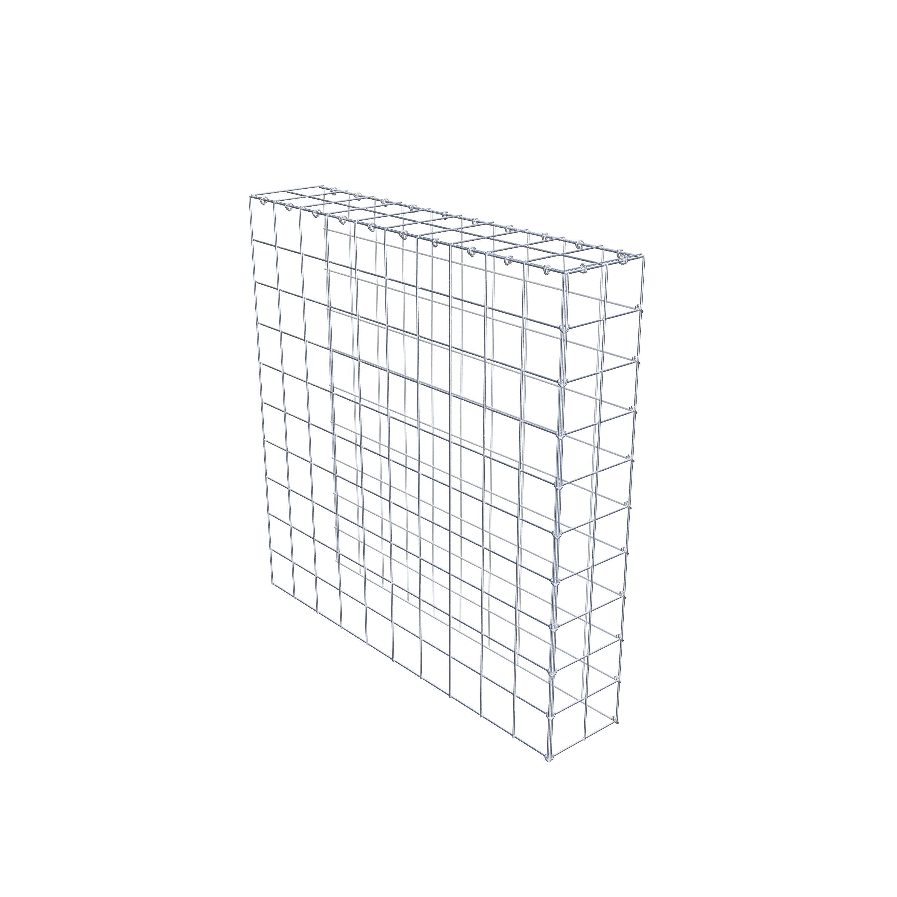 Mounted gabion type 4 100 cm x 100 cm x 20 cm (L x H x D), mesh size 10 cm x 10 cm, C-ring