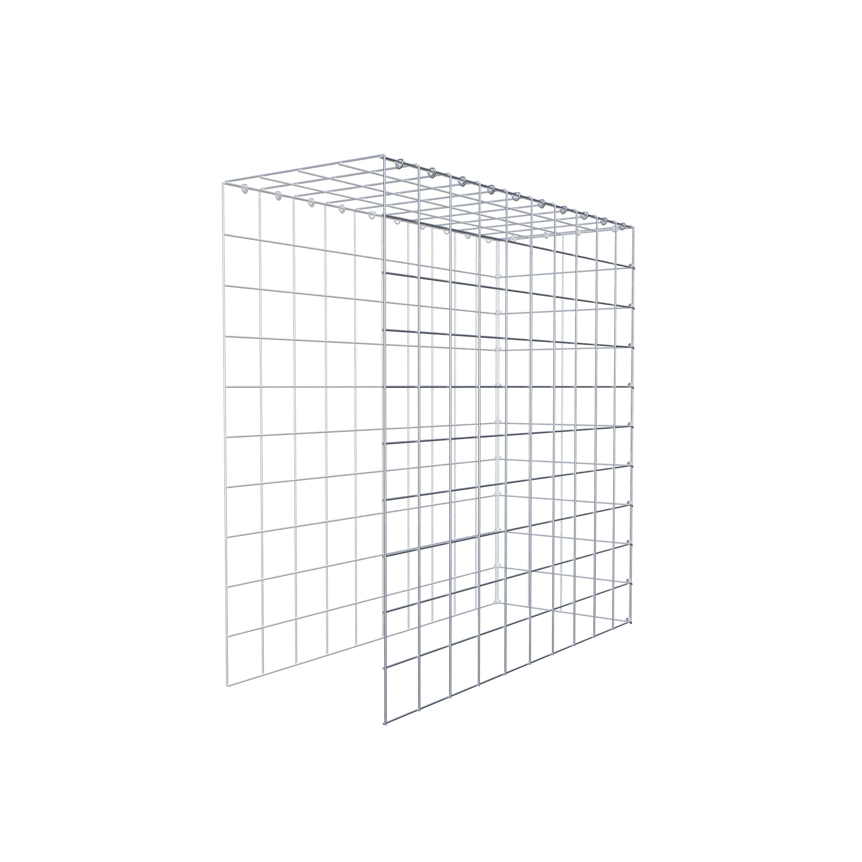 Mounted gabion type 4 100 cm x 100 cm x 40 cm (L x H x D), mesh size 10 cm x 10 cm, C-ring