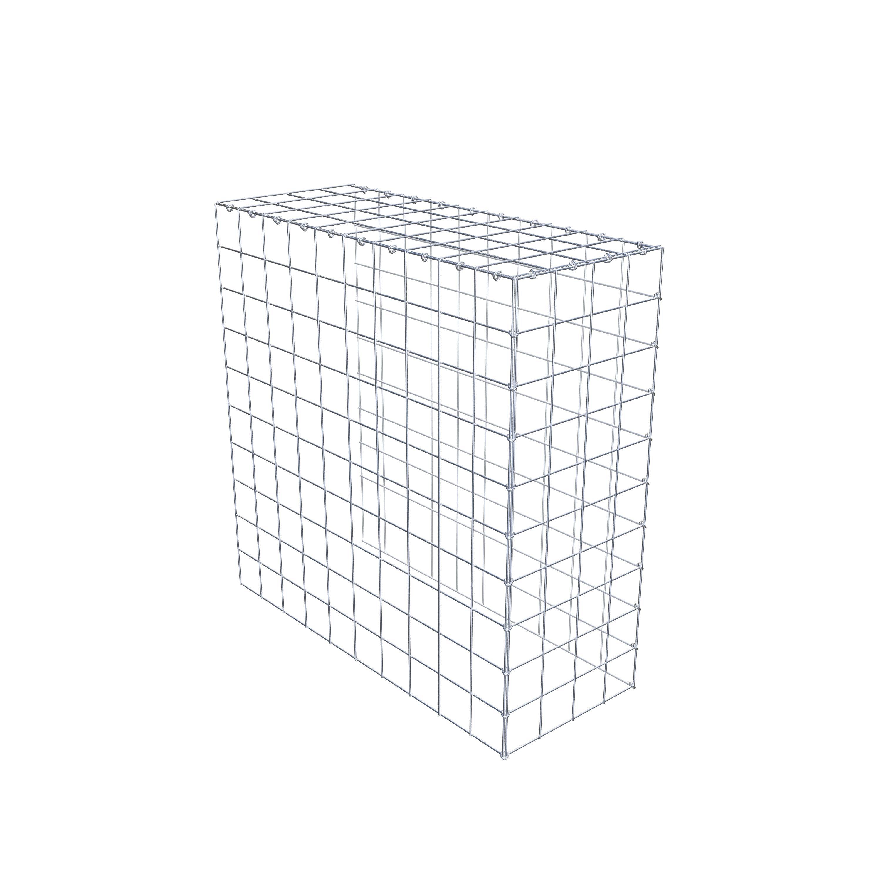 Mounted gabion type 4 100 cm x 100 cm x 40 cm (L x H x D), mesh size 10 cm x 10 cm, C-ring