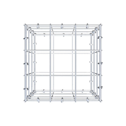 Gabion 30 cm x 30 cm x 30 cm (L x H x P), maille 10 cm x 10 cm, anneau en C