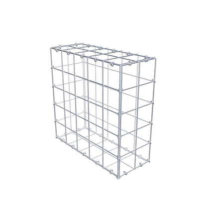 Gabion 50 cm x 50 cm x 20 cm (L x H x D), mesh size 10 cm x 10 cm, C-ring