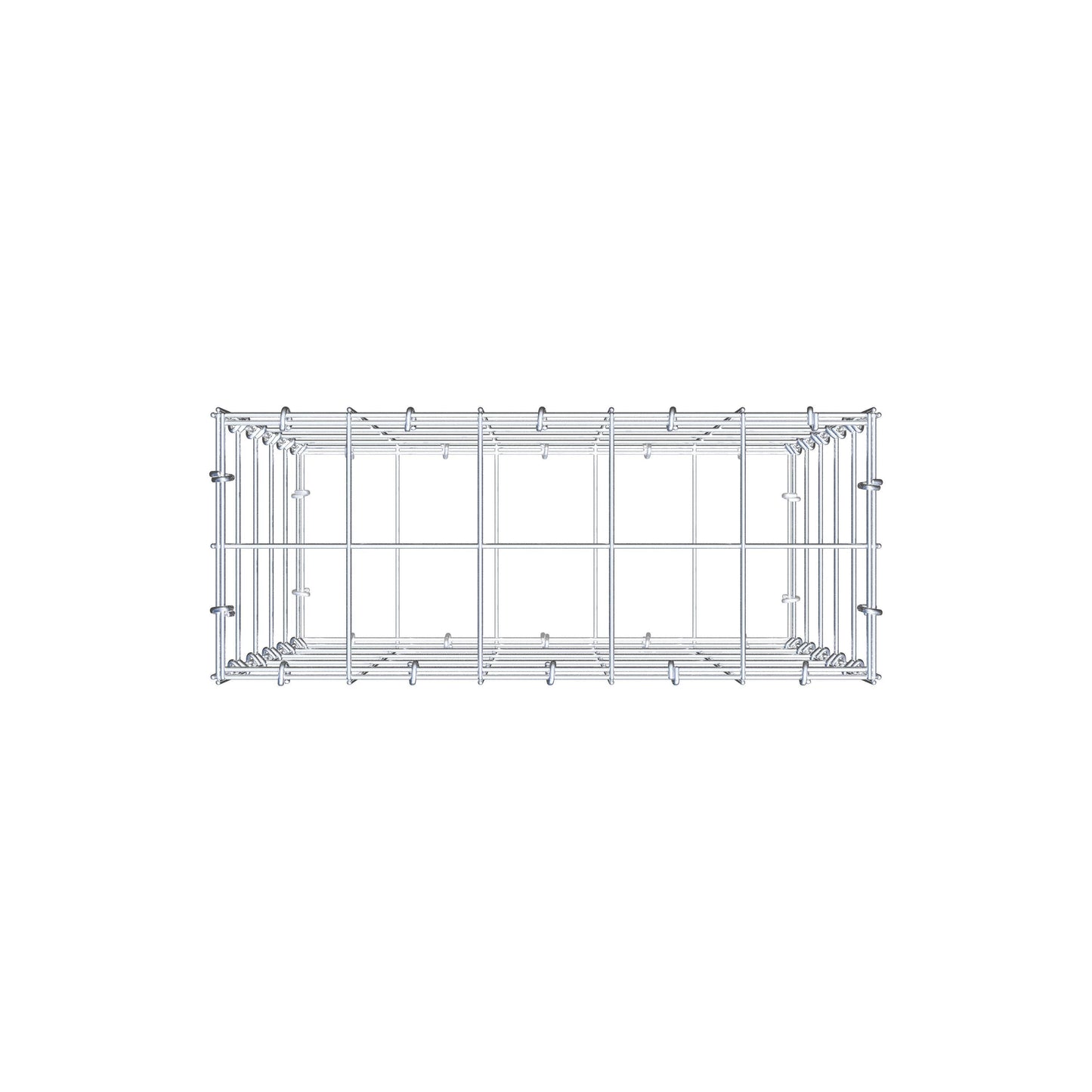 Gabion 50 cm x 50 cm x 20 cm (L x H x D), mesh size 10 cm x 10 cm, C-ring