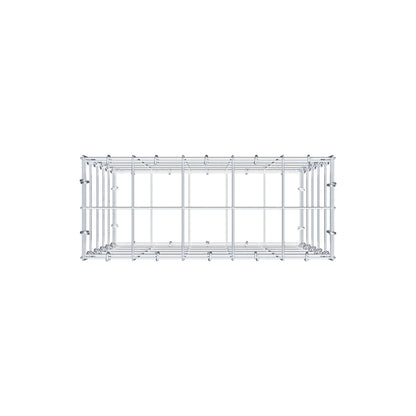 Gabion 50 cm x 50 cm x 20 cm (L x H x D), mesh size 10 cm x 10 cm, C-ring