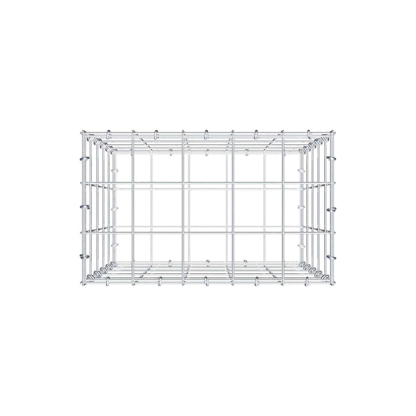 Gabion 50 cm x 50 cm x 30 cm (L x H x D), mesh size 10 cm x 10 cm, C-ring