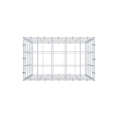 Gabion 50 cm x 50 cm x 30 cm (L x H x D), mesh size 10 cm x 10 cm, C-ring