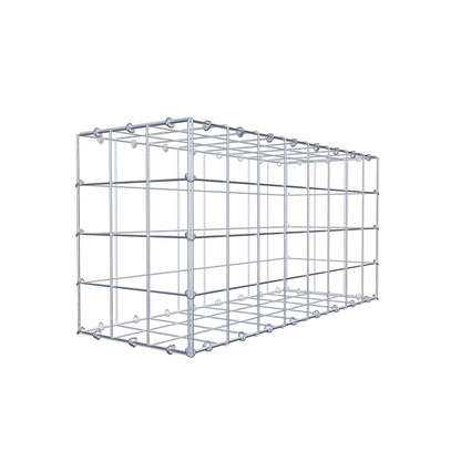 Gabione 80 cm x 40 cm x 30 cm (L x H x T), Maschenweite 10 cm x 10 cm, C-Ring