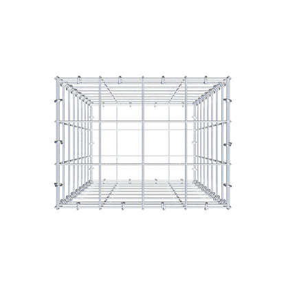 Gabione 80 cm x 40 cm x 30 cm (L x H x T), Maschenweite 10 cm x 10 cm, C-Ring