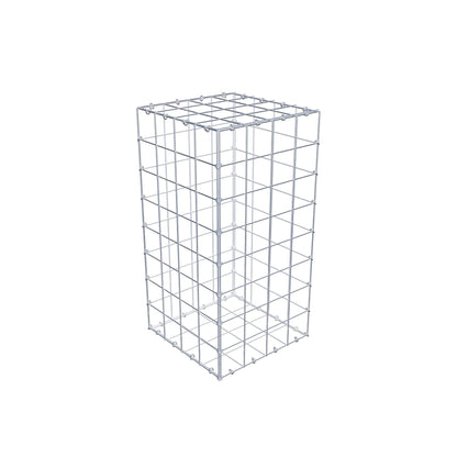 Gabion 80 cm x 40 cm x 40 cm (L x H x D), maskstorlek 10 cm x 10 cm, C-ring