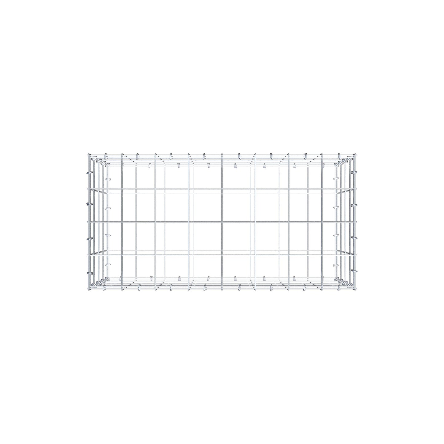 Gabion 80 cm x 40 cm x 40 cm (L x H x D), maskstorlek 10 cm x 10 cm, C-ring