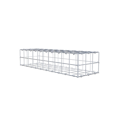 Gabione 100 cm x 20 cm x 30 cm (L x H x T), Maschenweite 10 cm x 10 cm, C-Ring