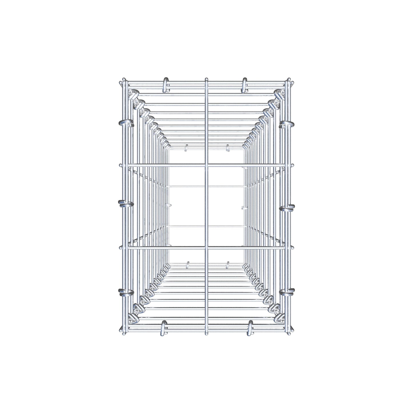 Gabione 100 cm x 20 cm x 30 cm (L x H x T), Maschenweite 10 cm x 10 cm, C-Ring