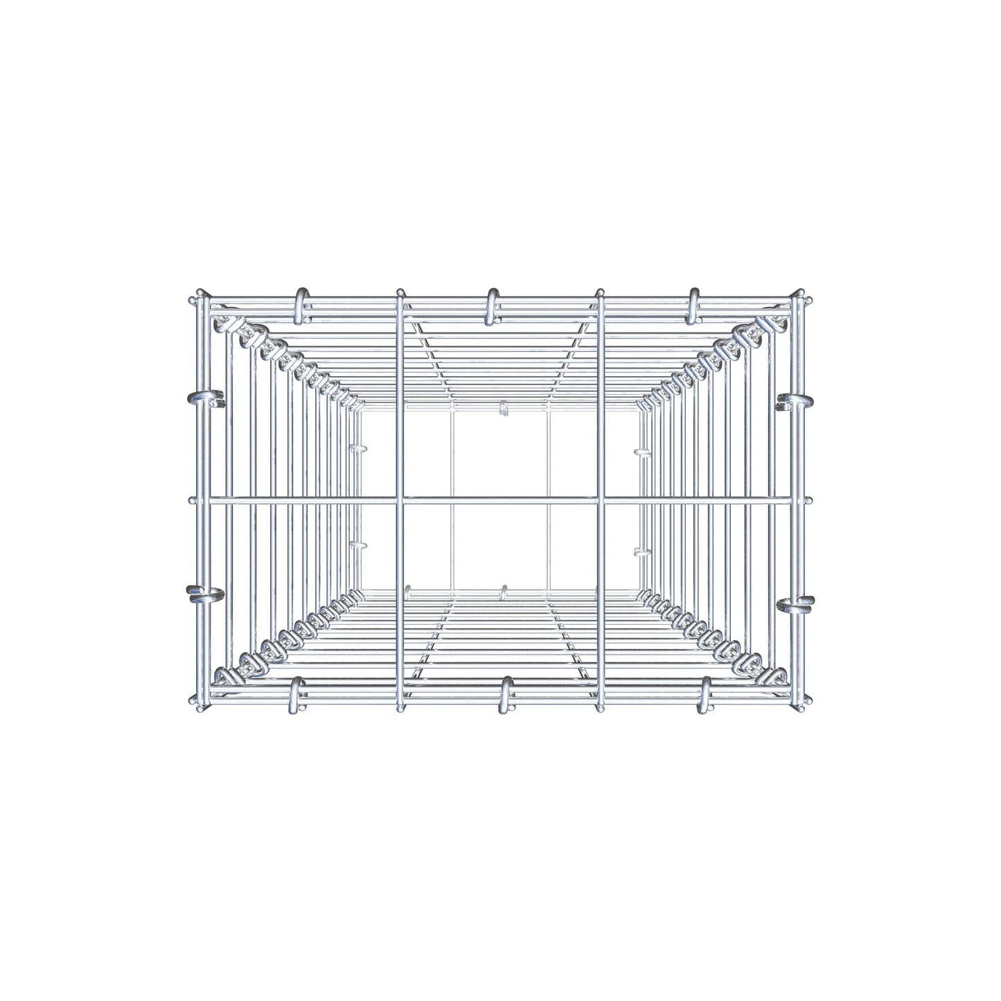 Gabion 100 cm x 30 cm x 20 cm (L x H x D), maskstorlek 10 cm x 10 cm, C-ring