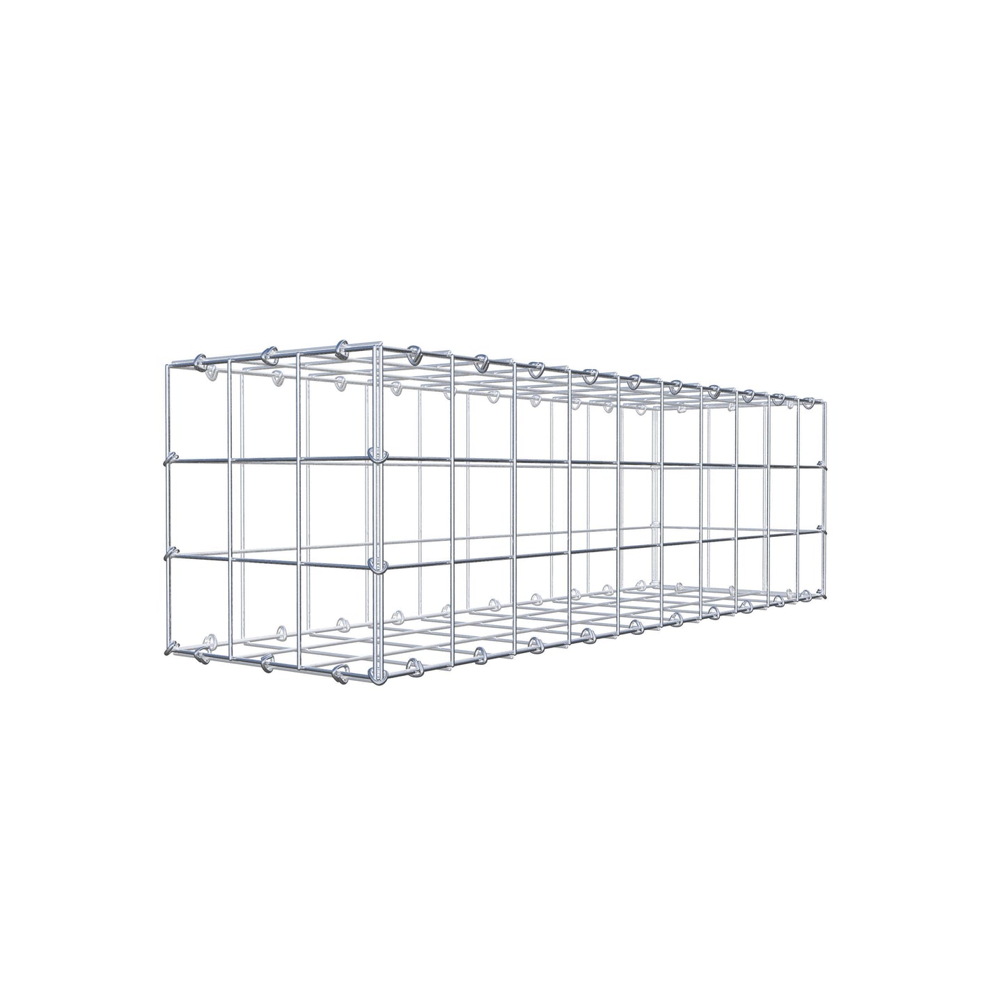 Gabion 100 cm x 30 cm x 30 cm (L x H x D), maskstorlek 10 cm x 10 cm, C-ring