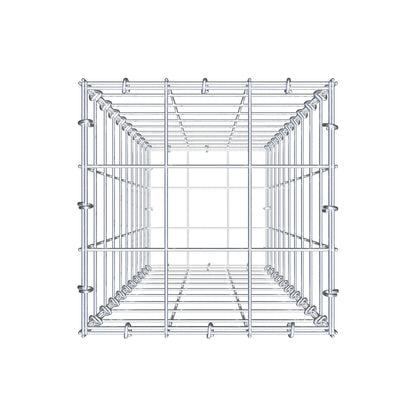 Gabion 100 cm x 30 cm x 30 cm (L x H x D), maskstorlek 10 cm x 10 cm, C-ring