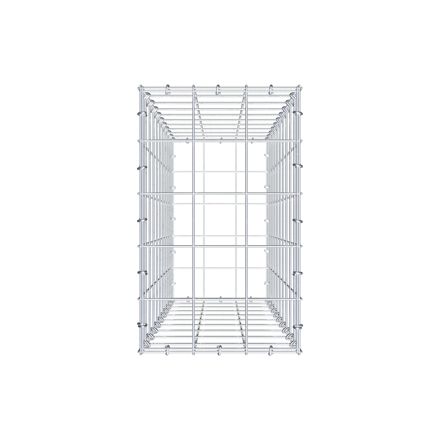 Gavión 100 cm x 30 cm x 50 cm (L x A x P), malla 10 cm x 10 cm, anillo en C