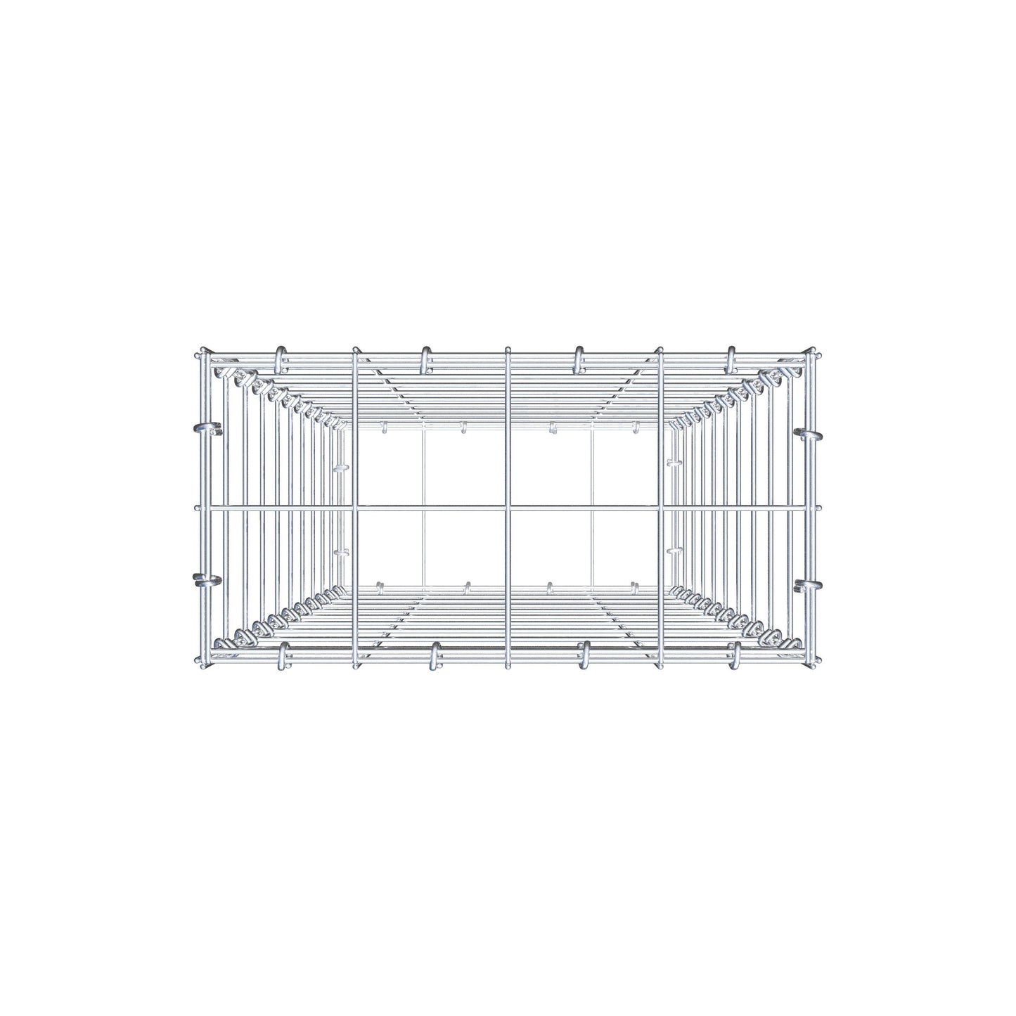 Gabion 100 cm x 40 cm x 20 cm (L x H x D), maskestørrelse 10 cm x 10 cm, C-ring