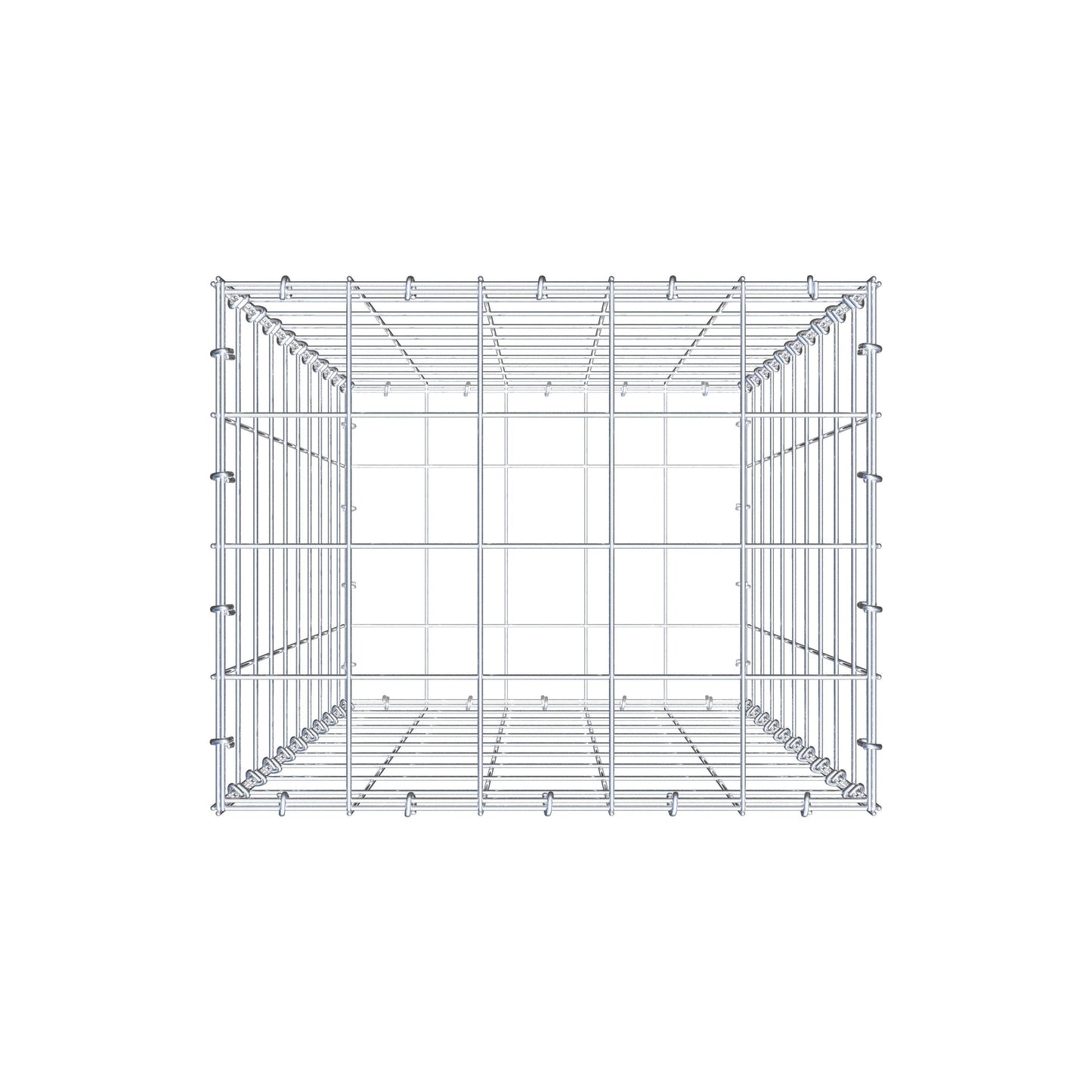 Gabion 100 cm x 50 cm x 40 cm (L x H x D), mesh size 10 cm x 10 cm, C-ring