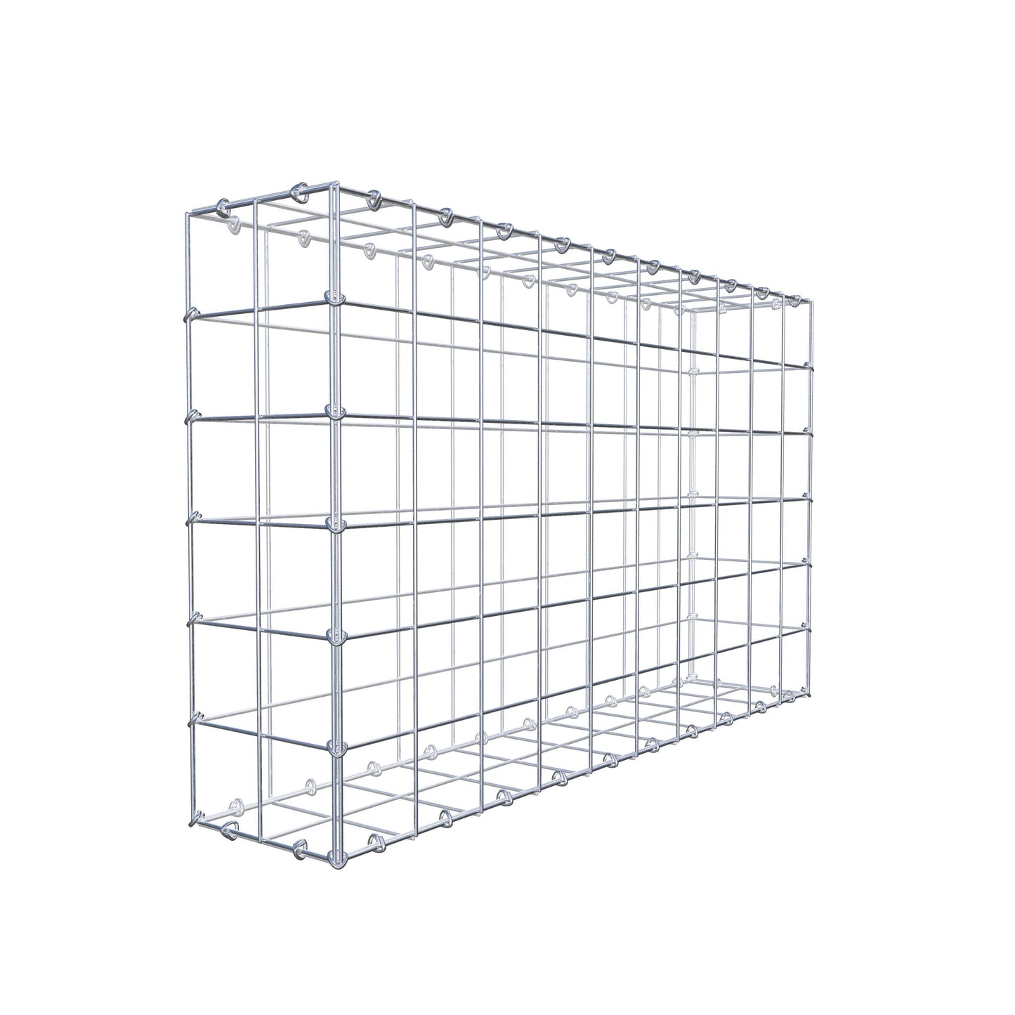 Gabion 100 cm x 60 cm x 20 cm (L x H x D), maskestørrelse 10 cm x 10 cm, C-ring