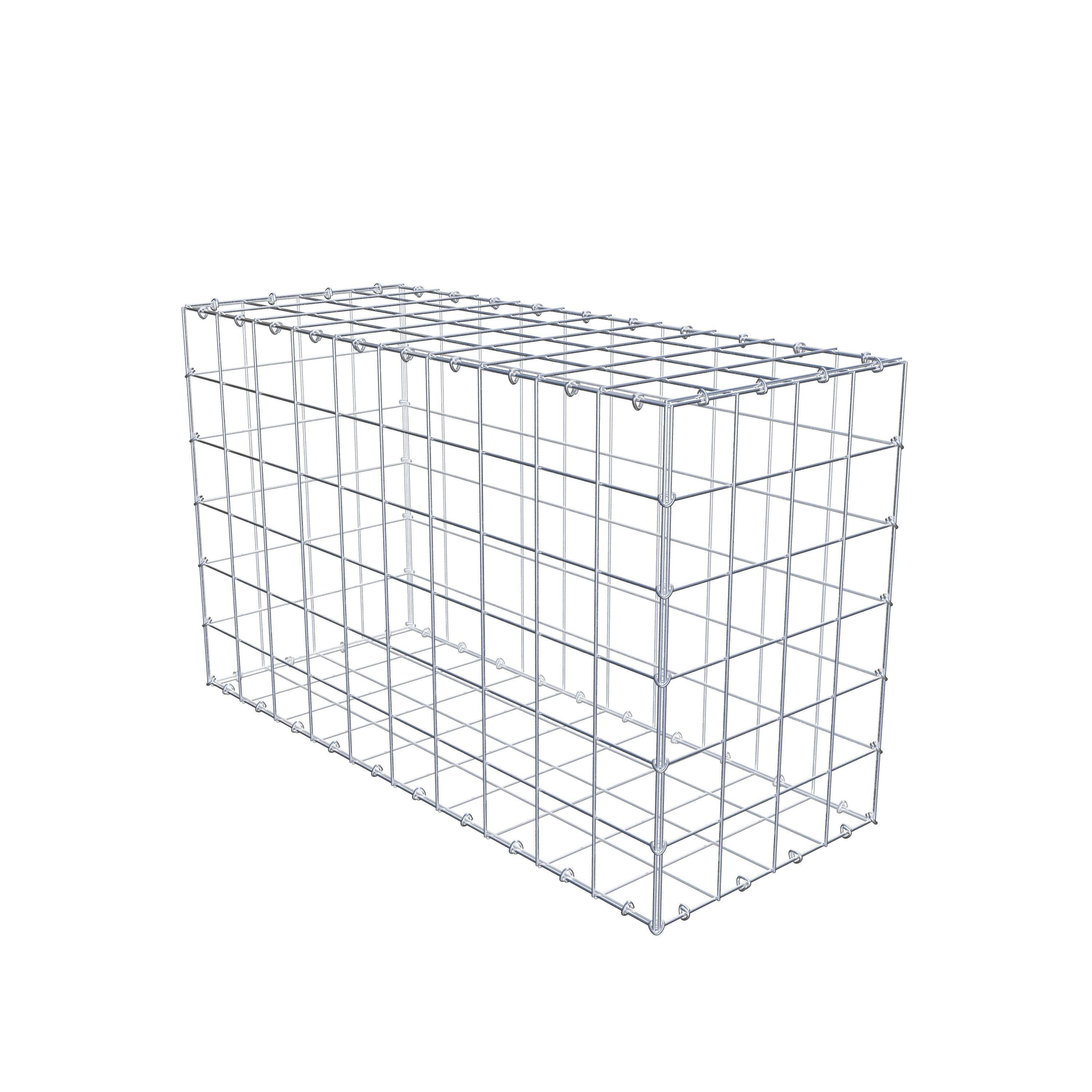 Gabion 100 cm x 60 cm x 40 cm (L x H x D), mesh size 10 cm x 10 cm, C-ring