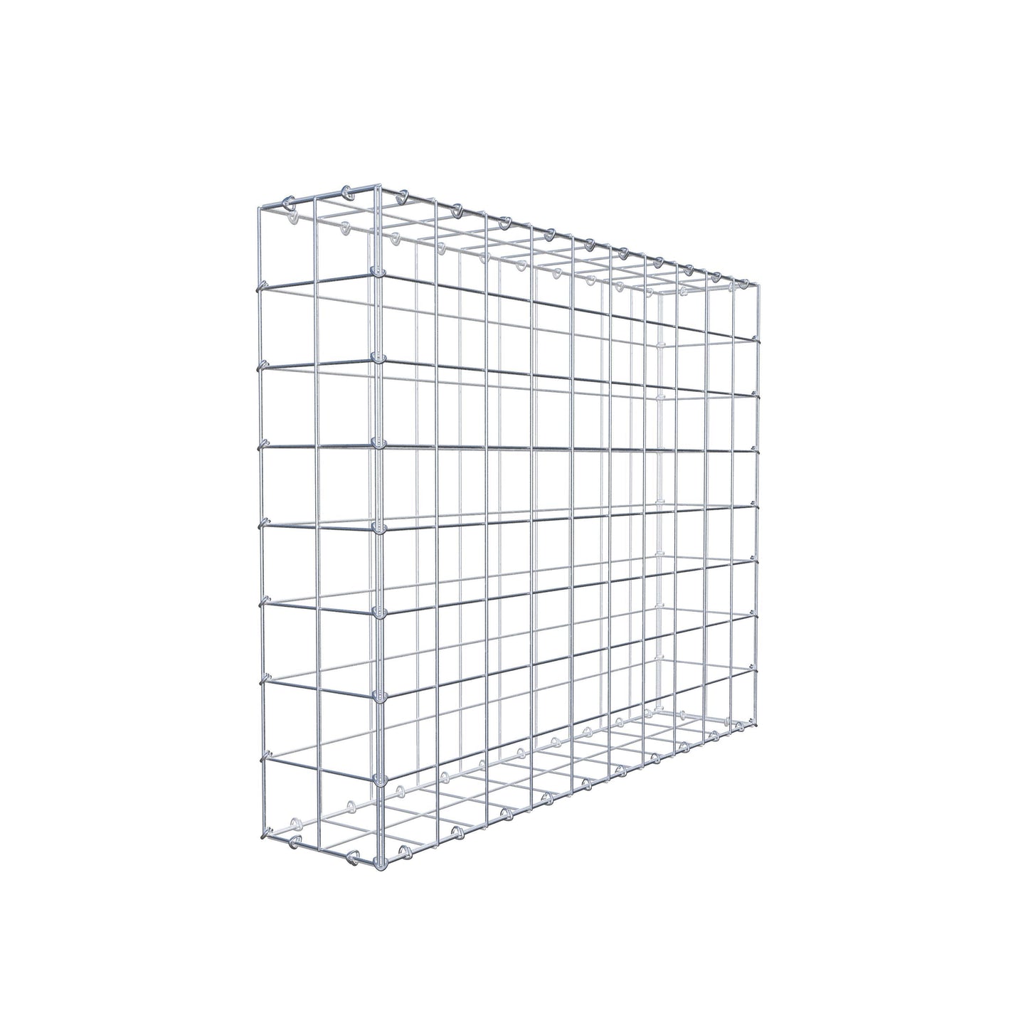 Gabion 100 cm x 80 cm x 20 cm (L x H x D), maskestørrelse 10 cm x 10 cm, C-ring