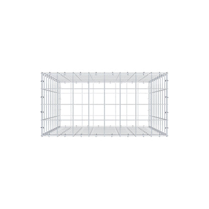 Gavión 100 cm x 80 cm x 40 cm (L x A x P), malla 10 cm x 10 cm, anillo en C