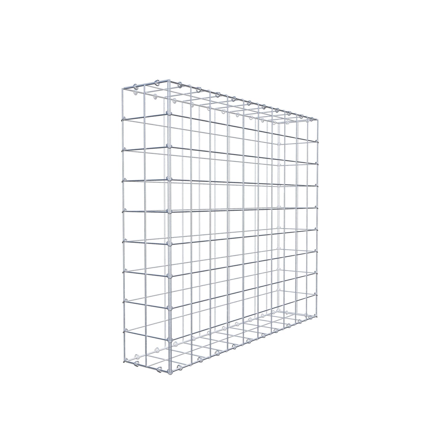 Gavión 100 cm x 90 cm x 20 cm (L x A x P), malla 10 cm x 10 cm, anillo en C