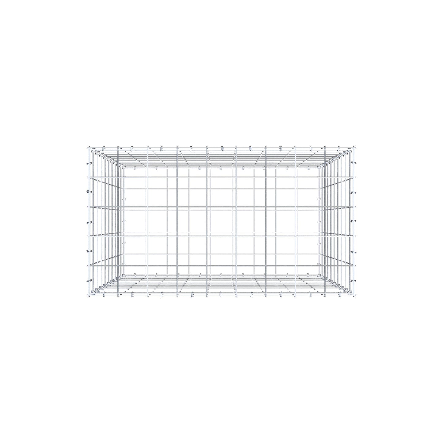 Gabione 100 cm x 90 cm x 50 cm (L x H x T), Maschenweite 10 cm x 10 cm, C-Ring