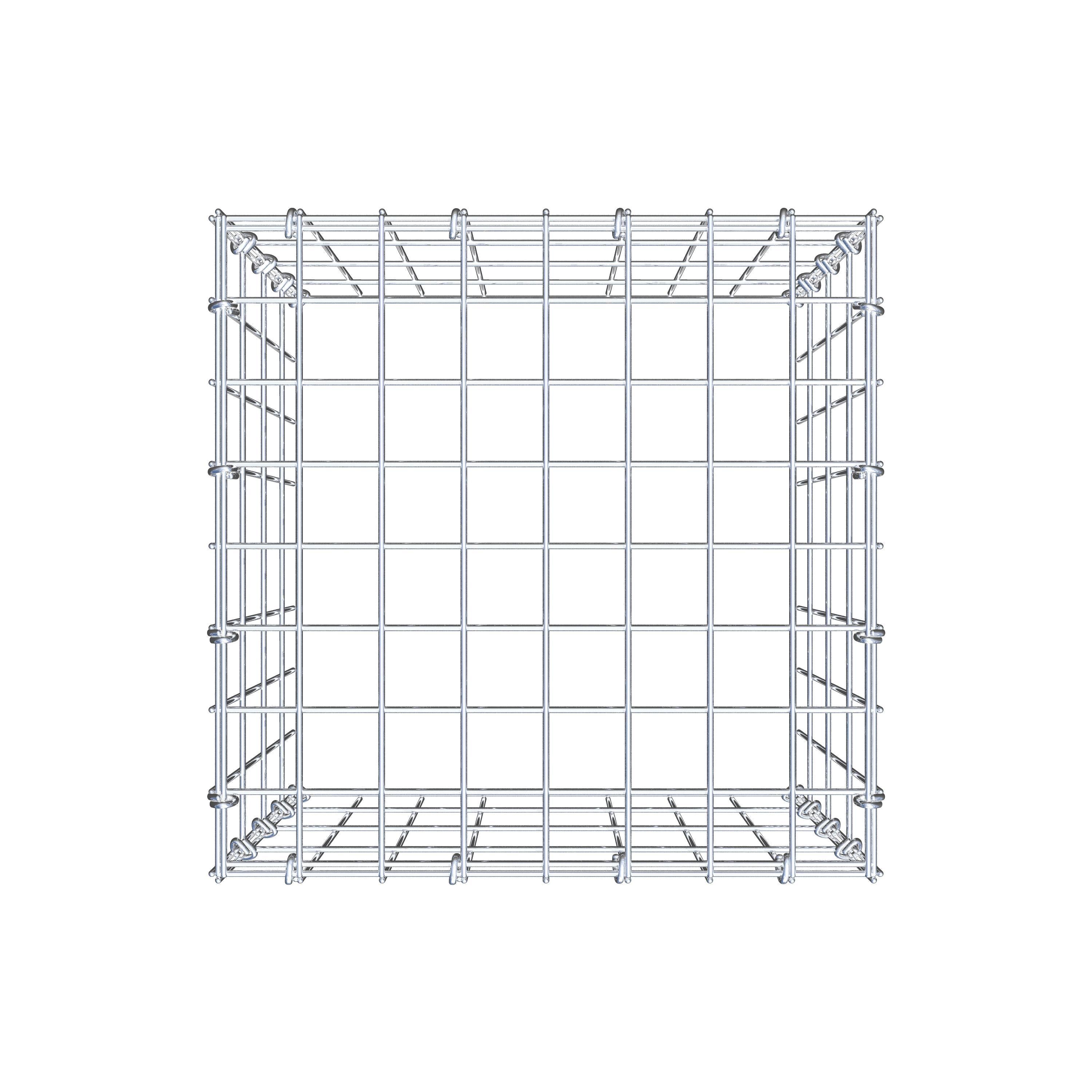 Mounted gabion type 3 40 cm x 40 cm x 40 cm (L x H x D), mesh size 5 cm x 10 cm, C-ring