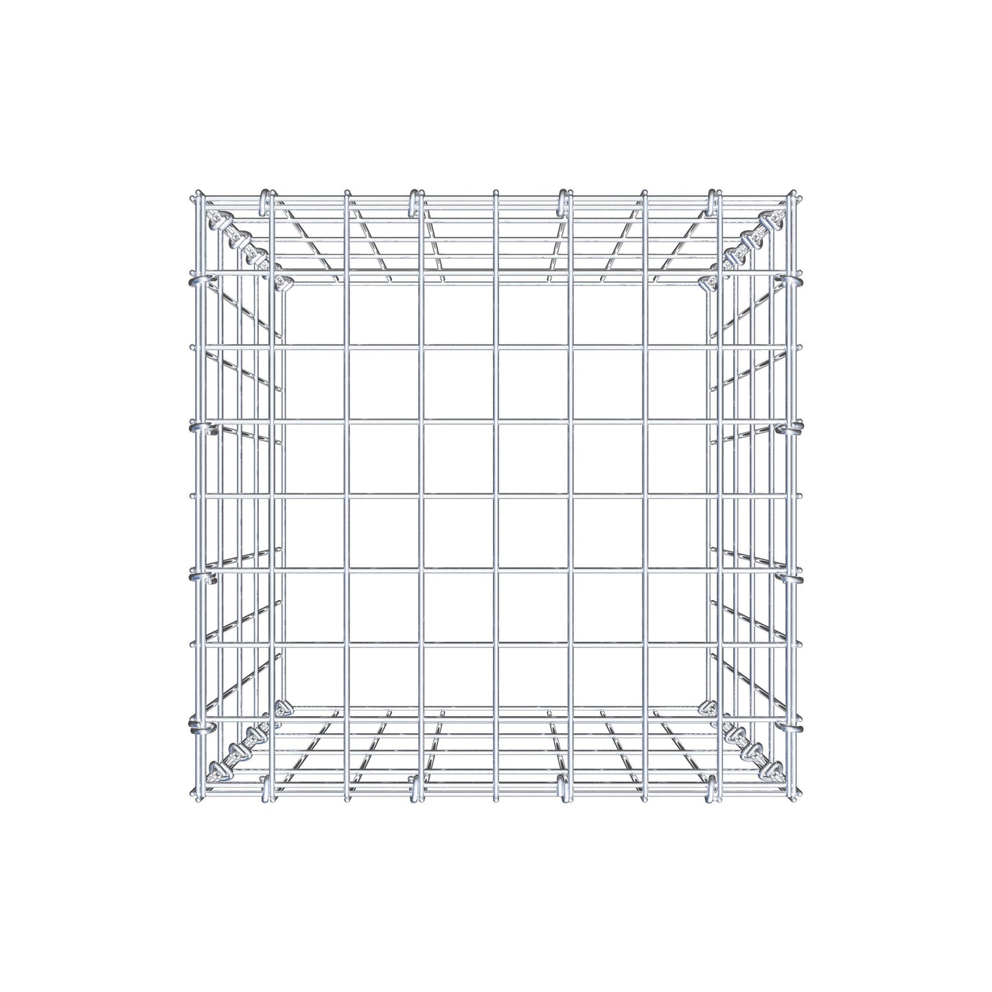 Mounted gabion type 3 50 cm x 40 cm x 40 cm (L x H x D), mesh size 5 cm x 10 cm, C-ring